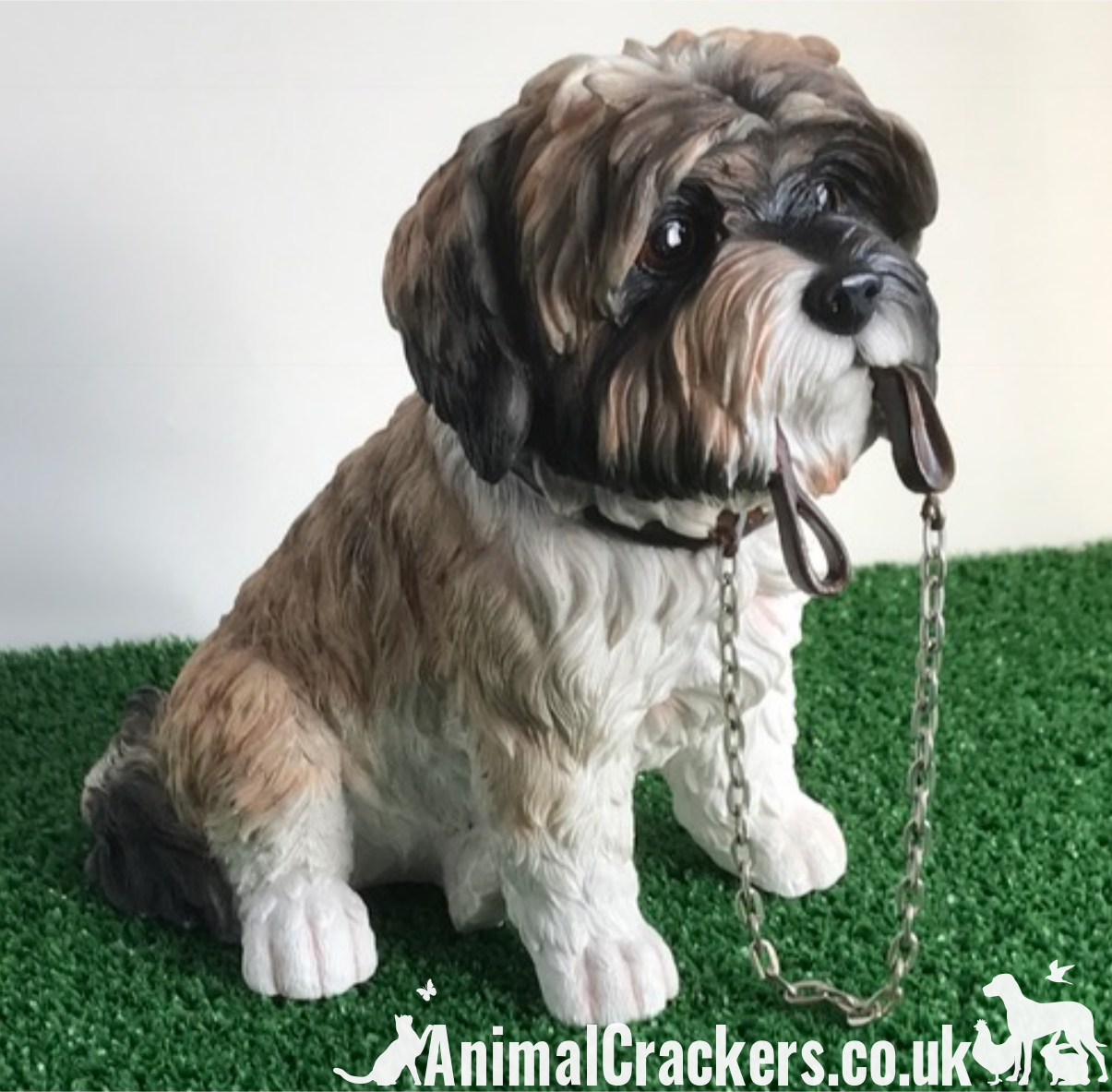 Brown Shih Tzu ornament figurine quality Leonardo walkies range boxed 17cm