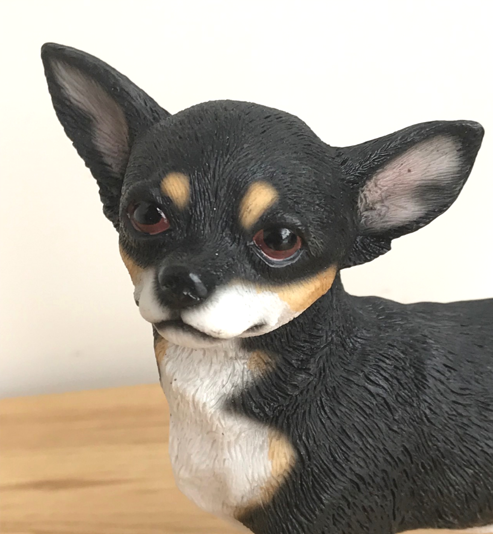 Chihuahua Black and Tan ornament figurine quality lifelike Leonardo. Gift boxed.
