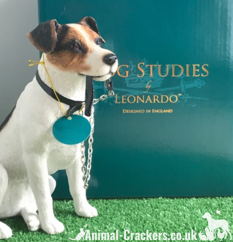 Jack Russell ornament figurine quality lifelike Leonardo. Gift boxed