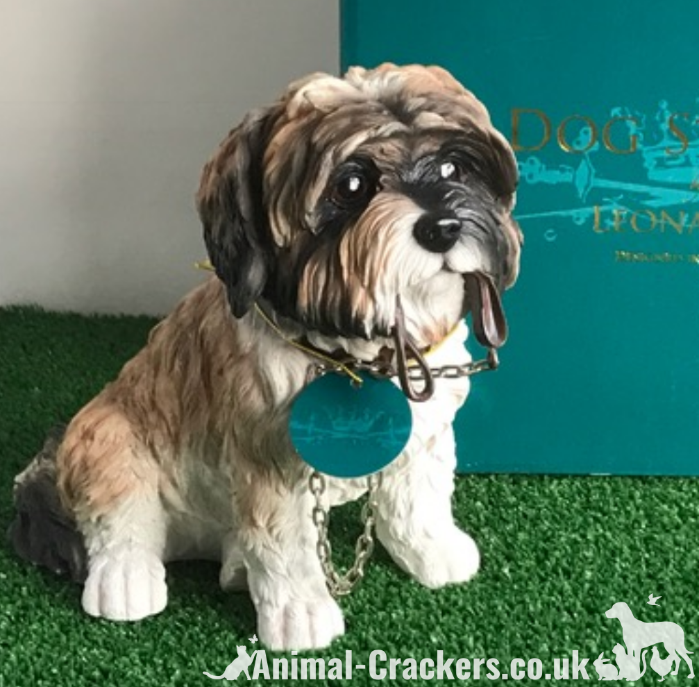 Brown Shih Tzu ornament figurine quality Leonardo walkies range boxed 17cm
