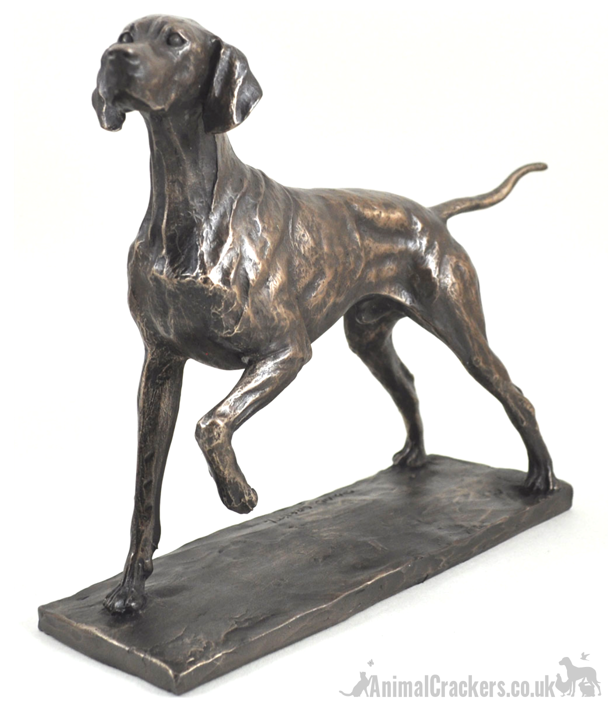 Pointer figurine in cold cast bronze designed by David Geenty