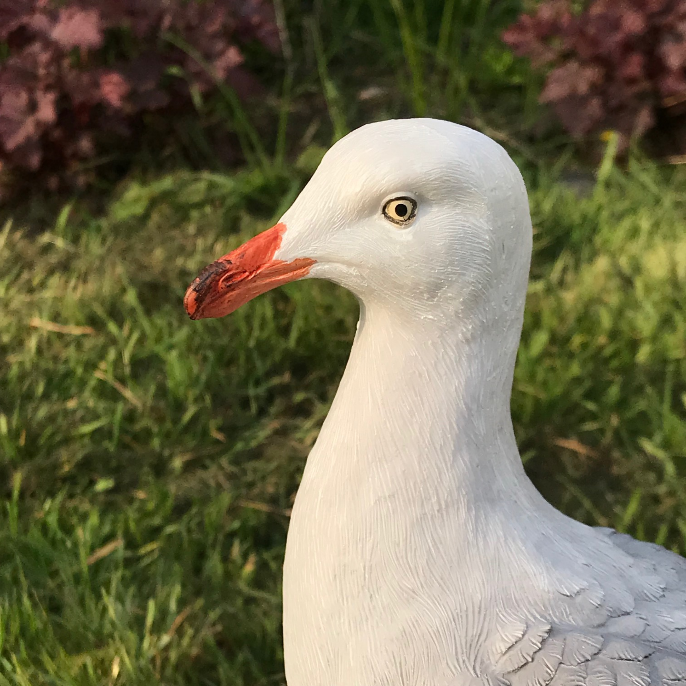 Seagull on post figurine indoor or outdoor ornament or nautical decoration