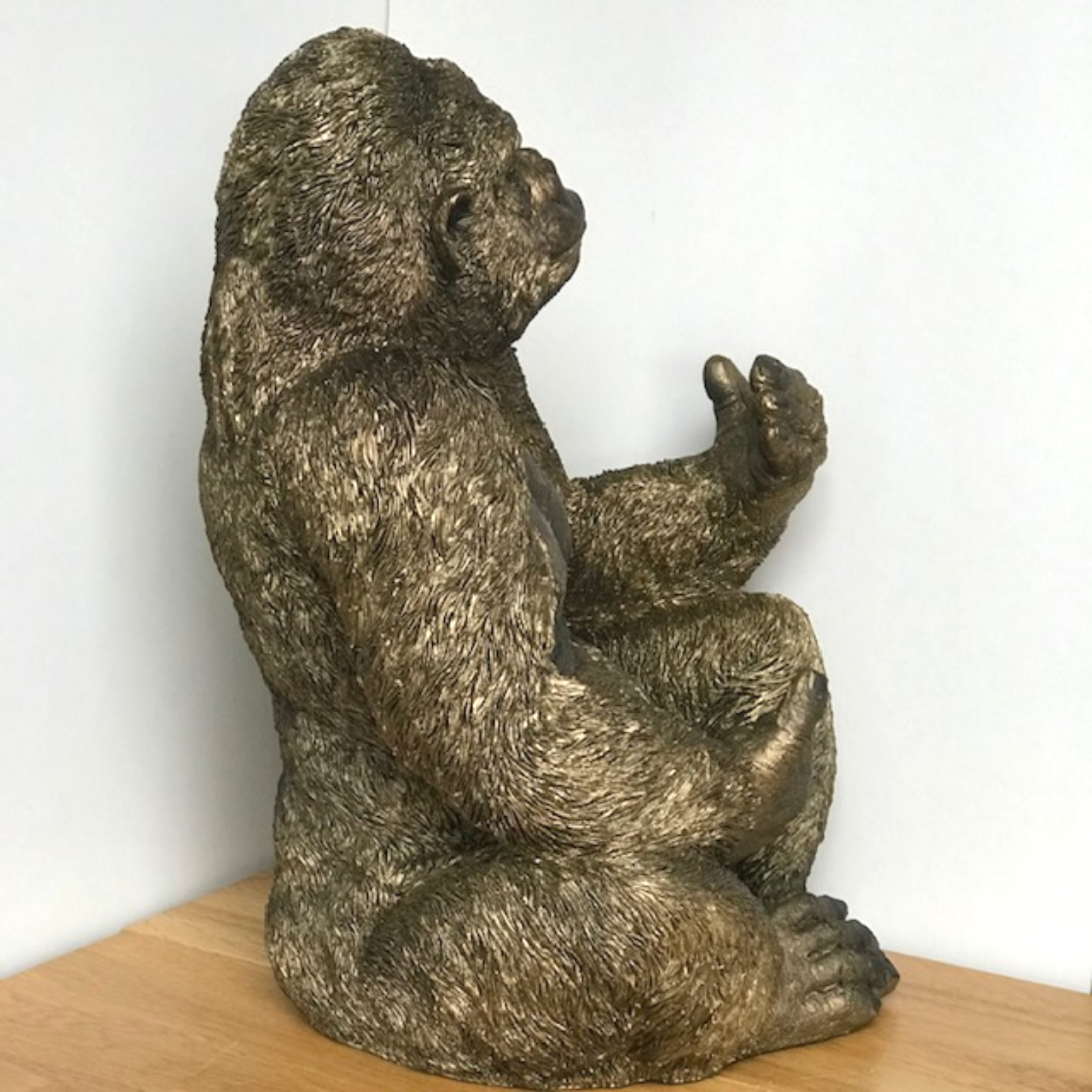 Bronze effect Gorilla Wine Bottle Holder ornament decoration, monkey lover gift