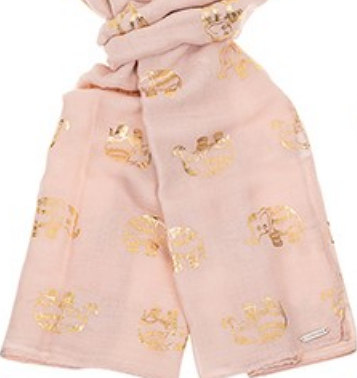 Ladies lightweight gold foil Elephant print ladies Scarf Sarong in choice of colours