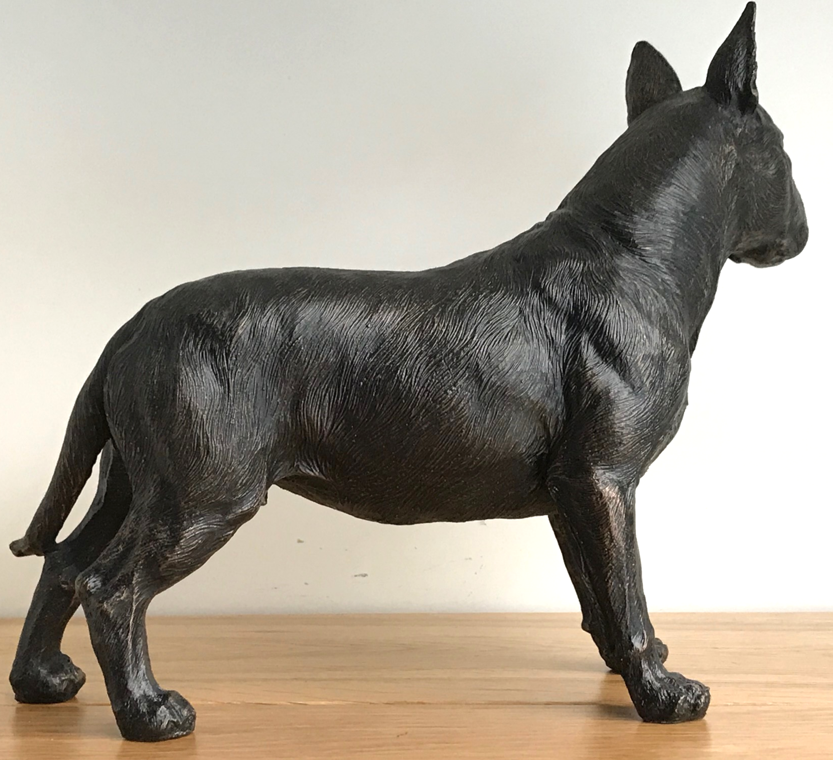 24cm English Bull Terrier ornament figurine decoration dark bronze effect Dog Lover Gift