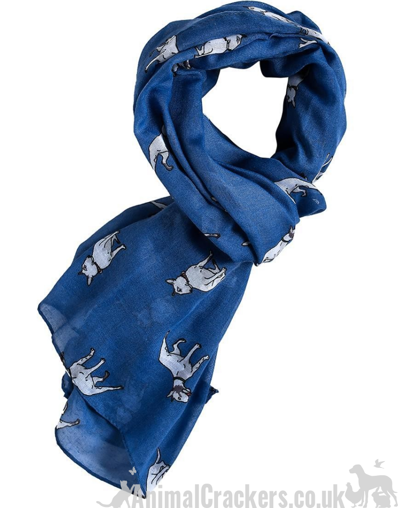 English Bull Terrier Blue or Grey Scarf Sarong dog lover gift stocking filler