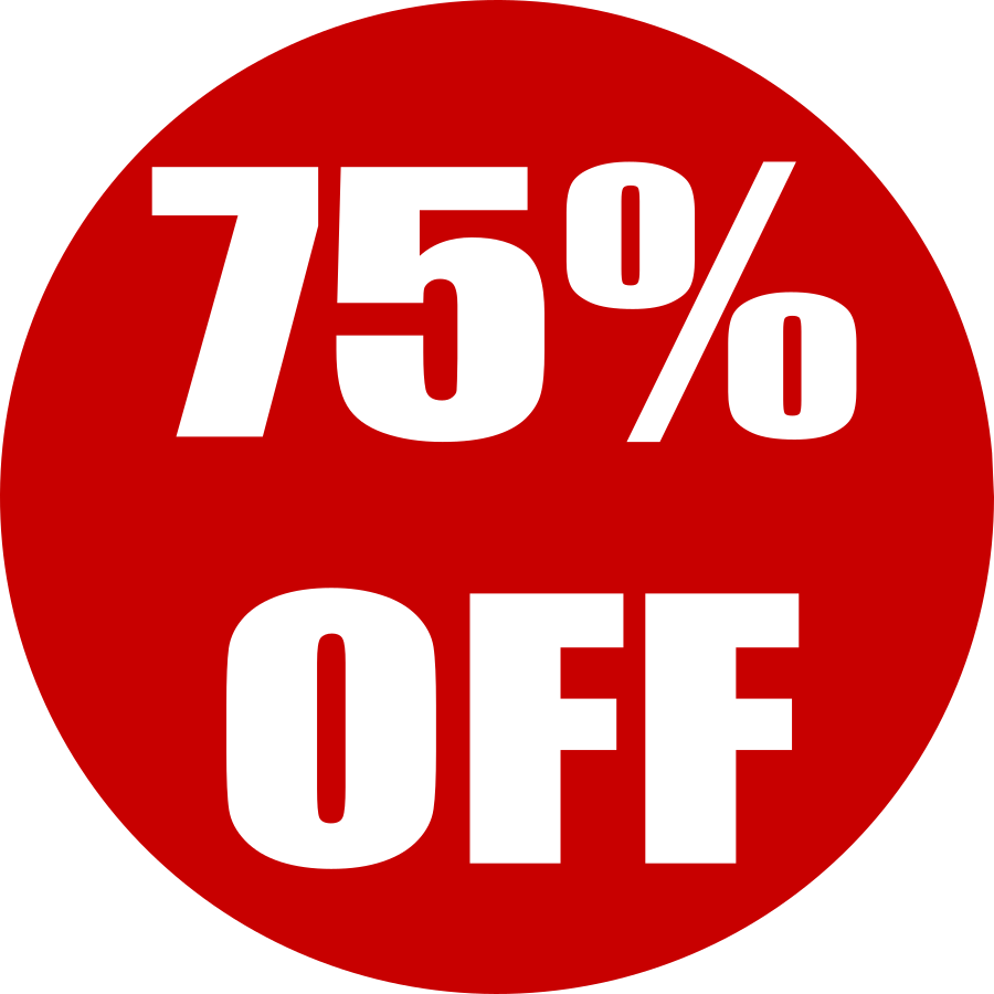 75% OFF SALE