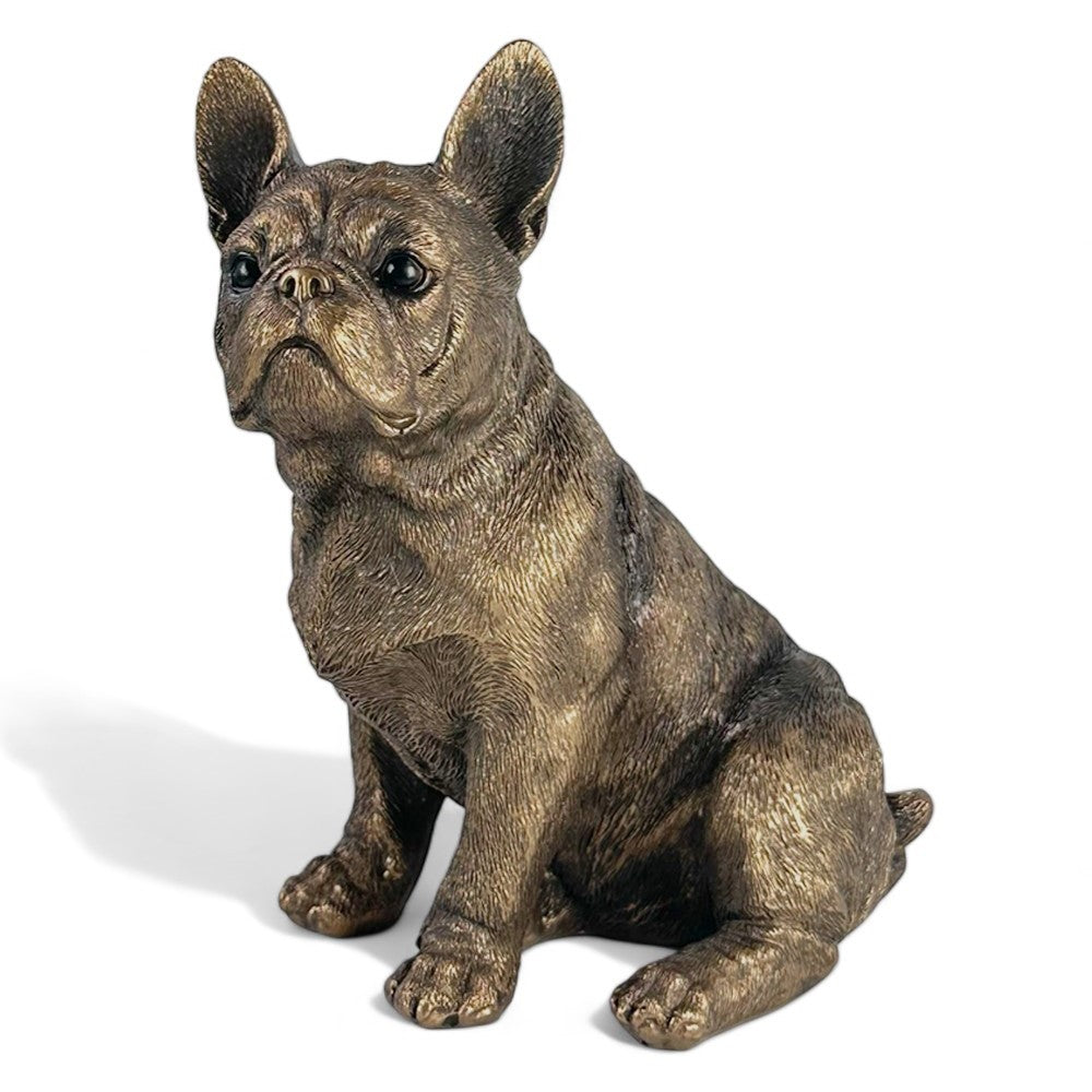 Leonardo French Bulldog Frenchie Bronzed ornament figurine, Animal Crackers Exclusive, in gold Leonardo gift boxed