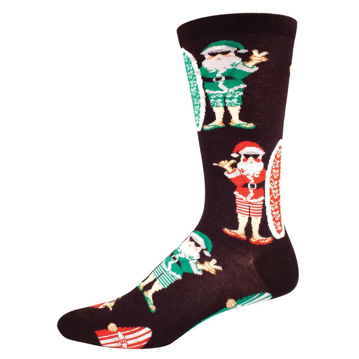 Surf Santa  6 Pack - Cotton Crew - Black / L/XL (6 PACK)