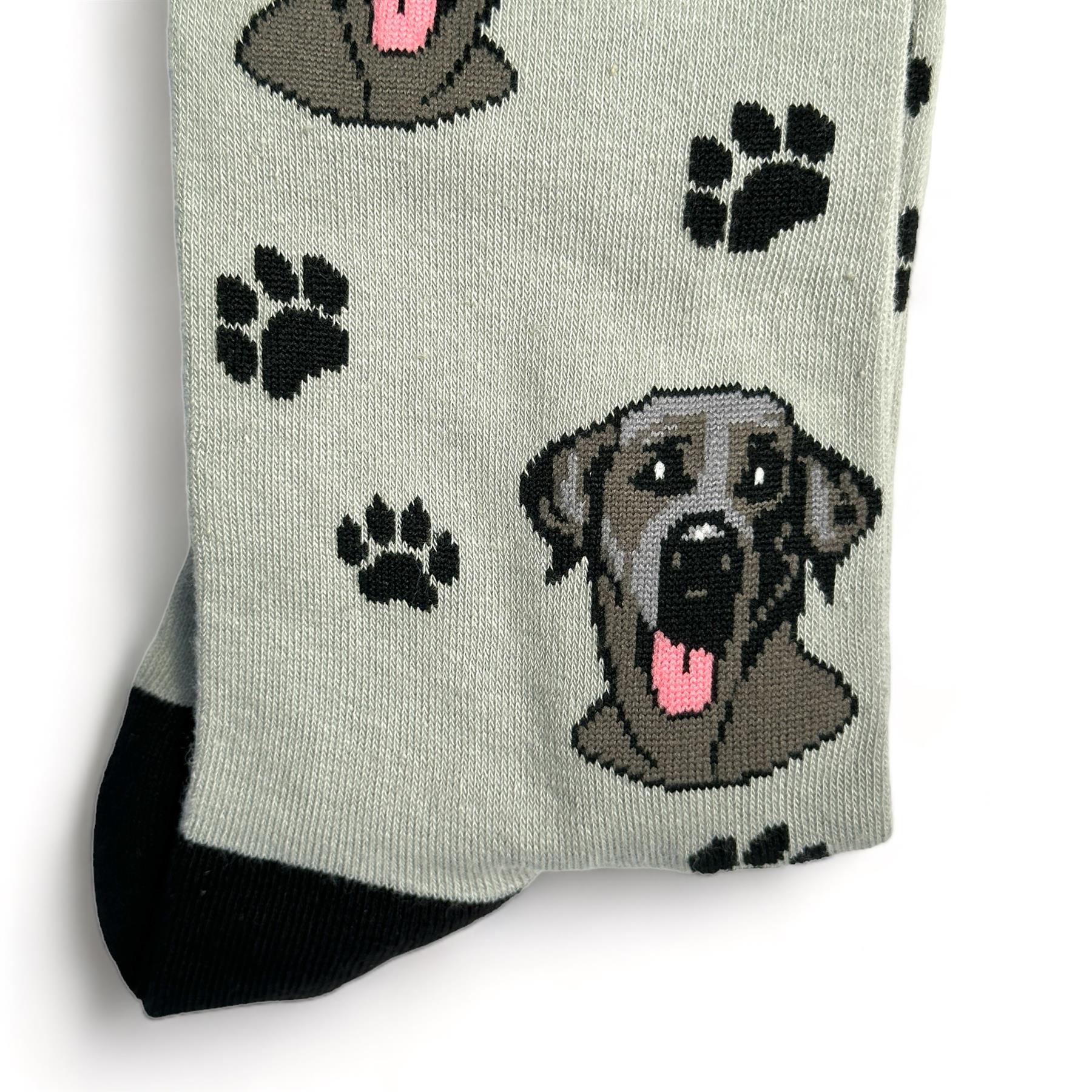 Animal Crackers Black Labrador design socks, quality cotton mix, Women's or Men's sizes