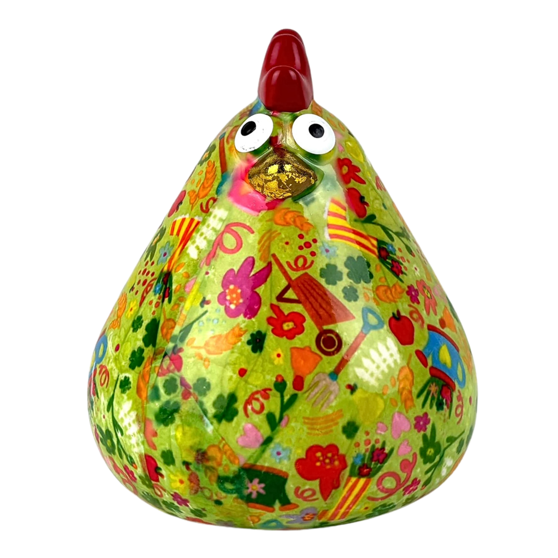 Pomme Pidou 'Matilda' Chicken Shaped Ceramic Money Box, 15cm, gift boxed (8 PACK)