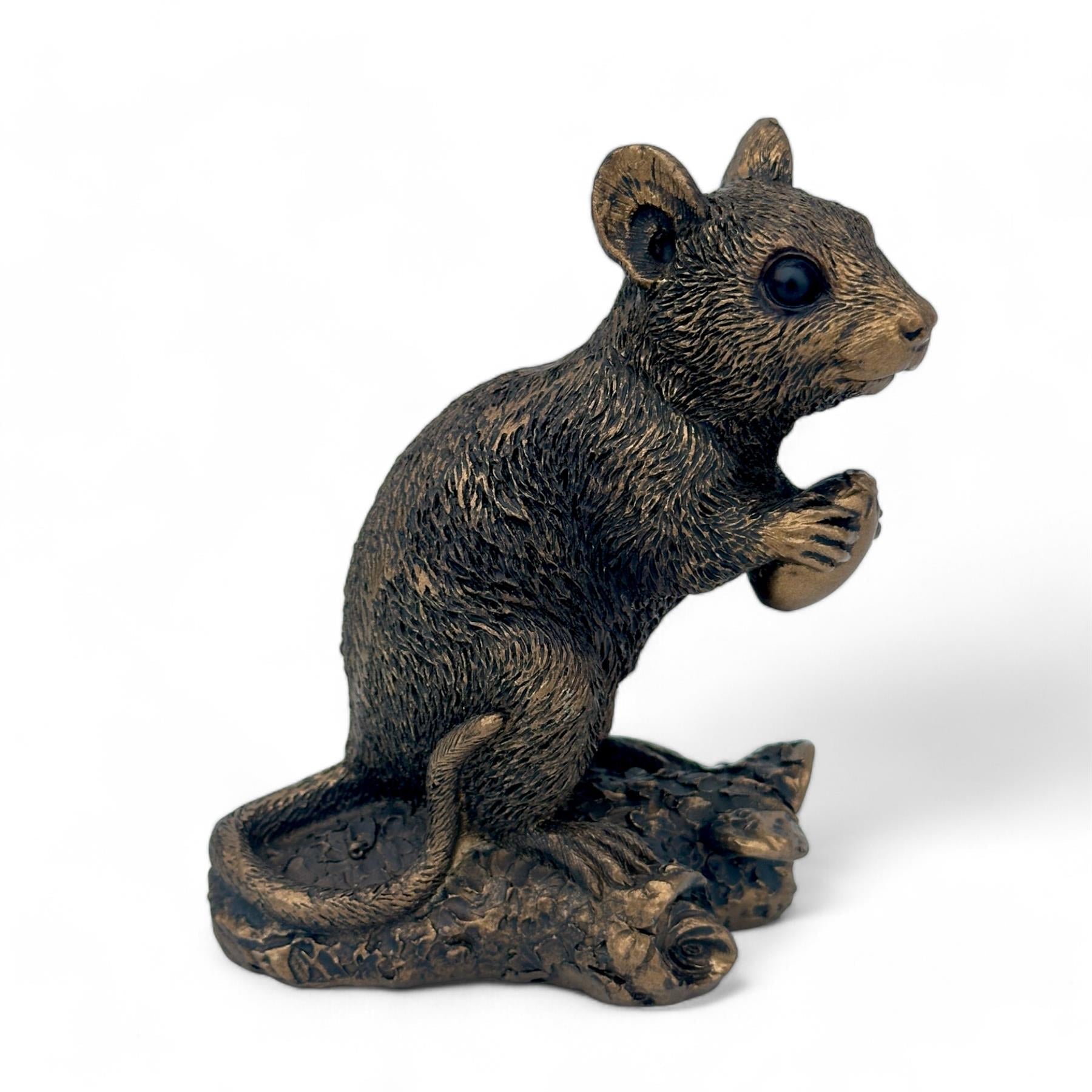 Mouse with Acorn figurine, Leonardo Reflections Bronzed range, boxed