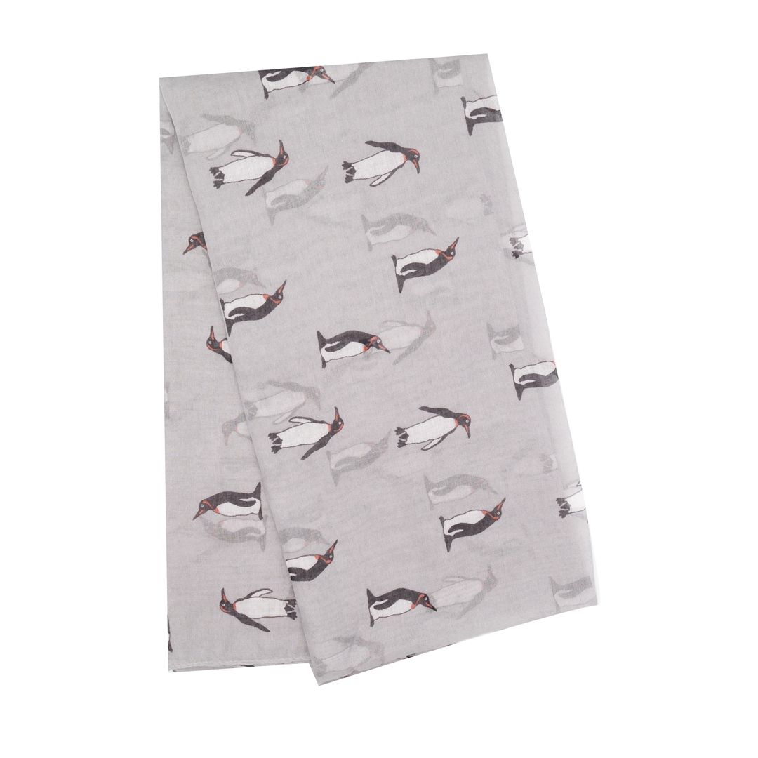 Lightweight Penguin Design Scarf Sarong in a choice of colours