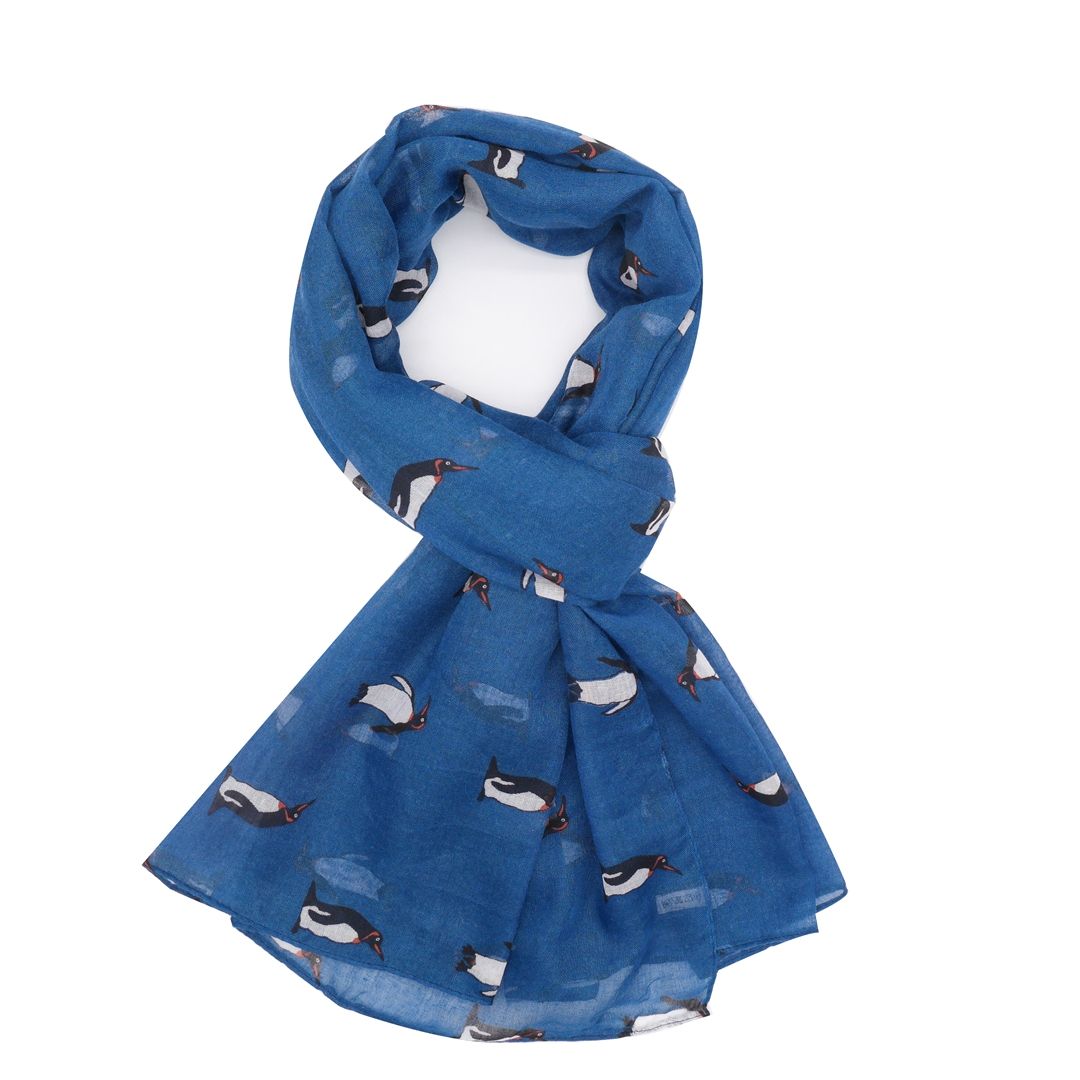 Lightweight Penguin Design Scarf Sarong in a choice of colours