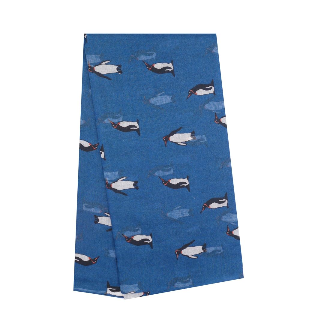 Lightweight Penguin Design Scarf Sarong in a choice of colours