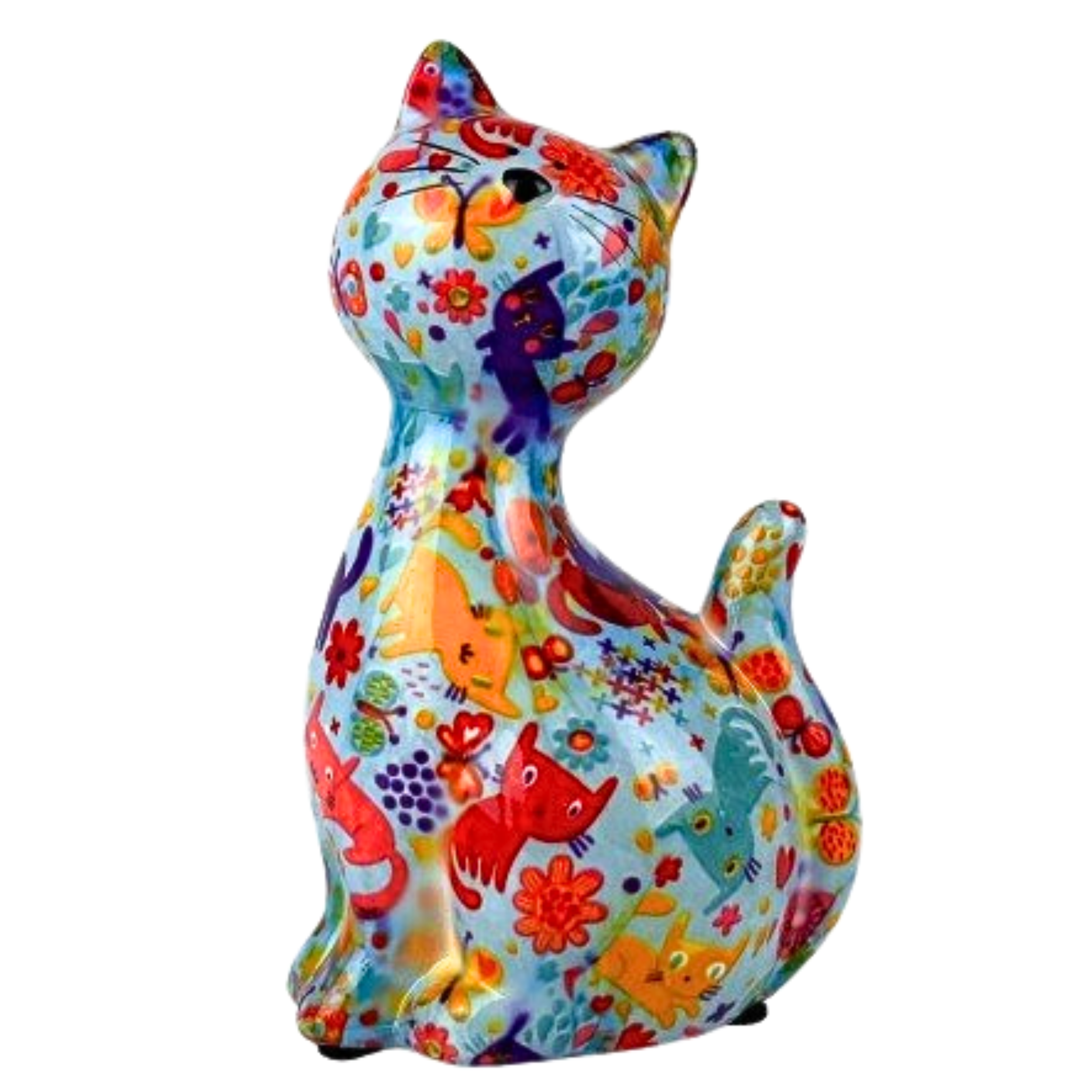 COMING SOON! Pomme Pidou 'Caramel' ceramic Cat shaped Money Box (Medium) (4  PACK, ASSTD)