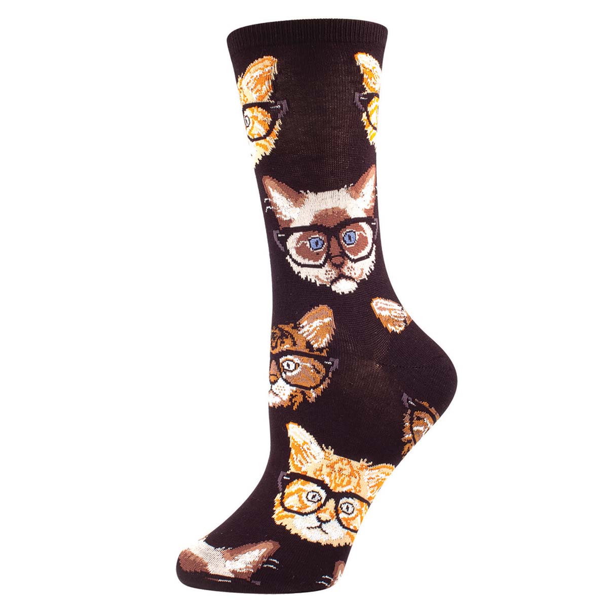 Socksmith Kittenster 6 Pack - Cotton Crew Socks