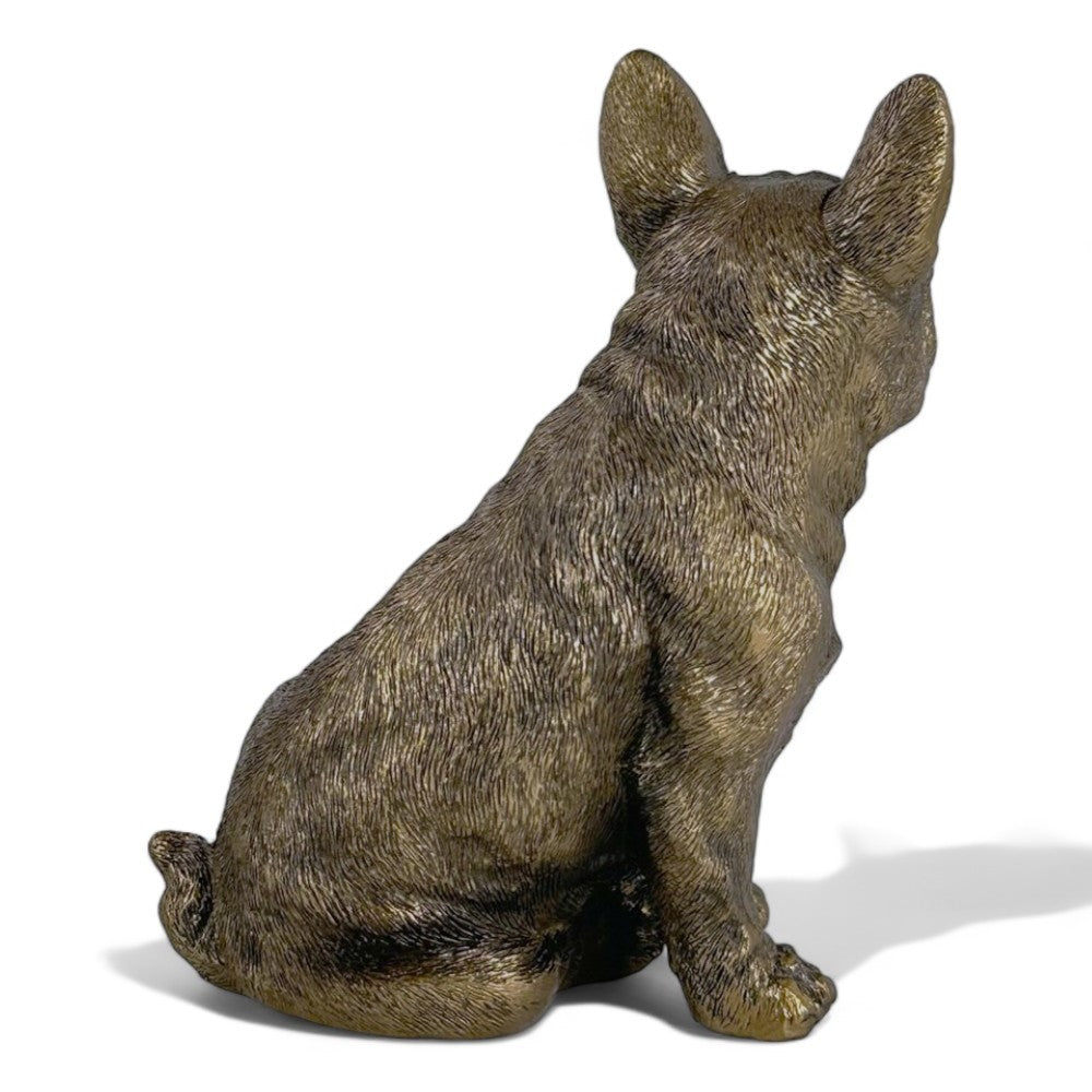 Leonardo French Bulldog Frenchie Bronzed ornament figurine, Animal Crackers Exclusive, in gold Leonardo gift boxed