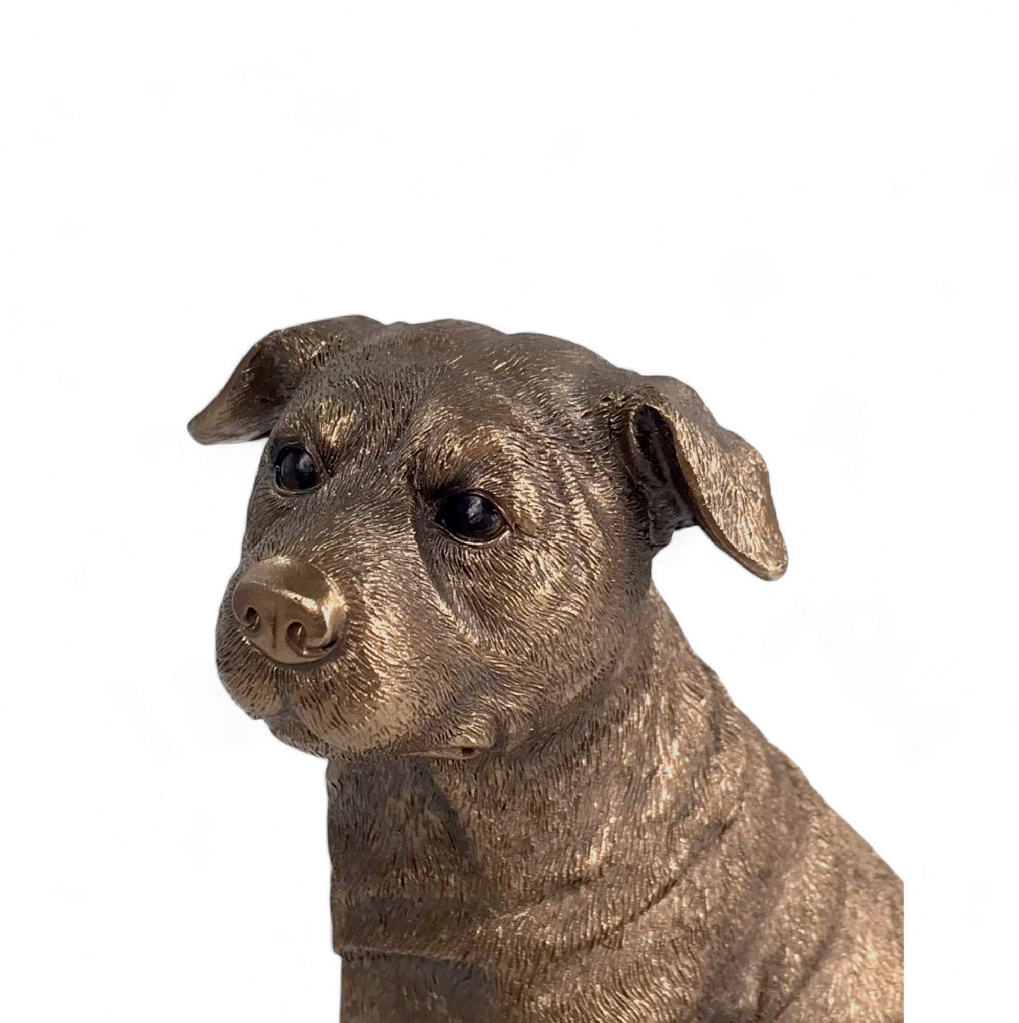 Staffordshire Bull Terrier ornament figurine from the Leonardo Reflections Bronzed range, gift boxed