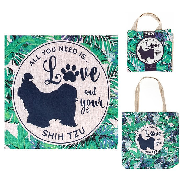 Re-usable 'All you need is love and your Shih Tzu' eco bag/bag for life