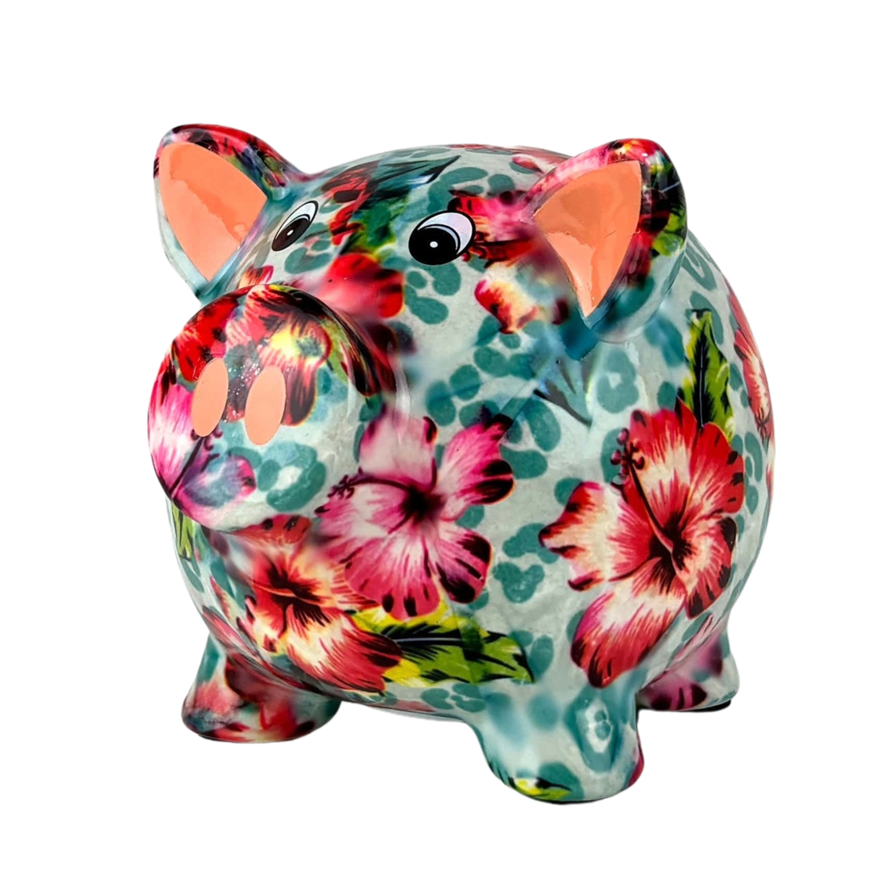 Pomme Pidou 'Rosie' Traditional Pig Shaped Ceramic Money Box Piggy Bank, 15cm, gift boxed (8 PACK)
