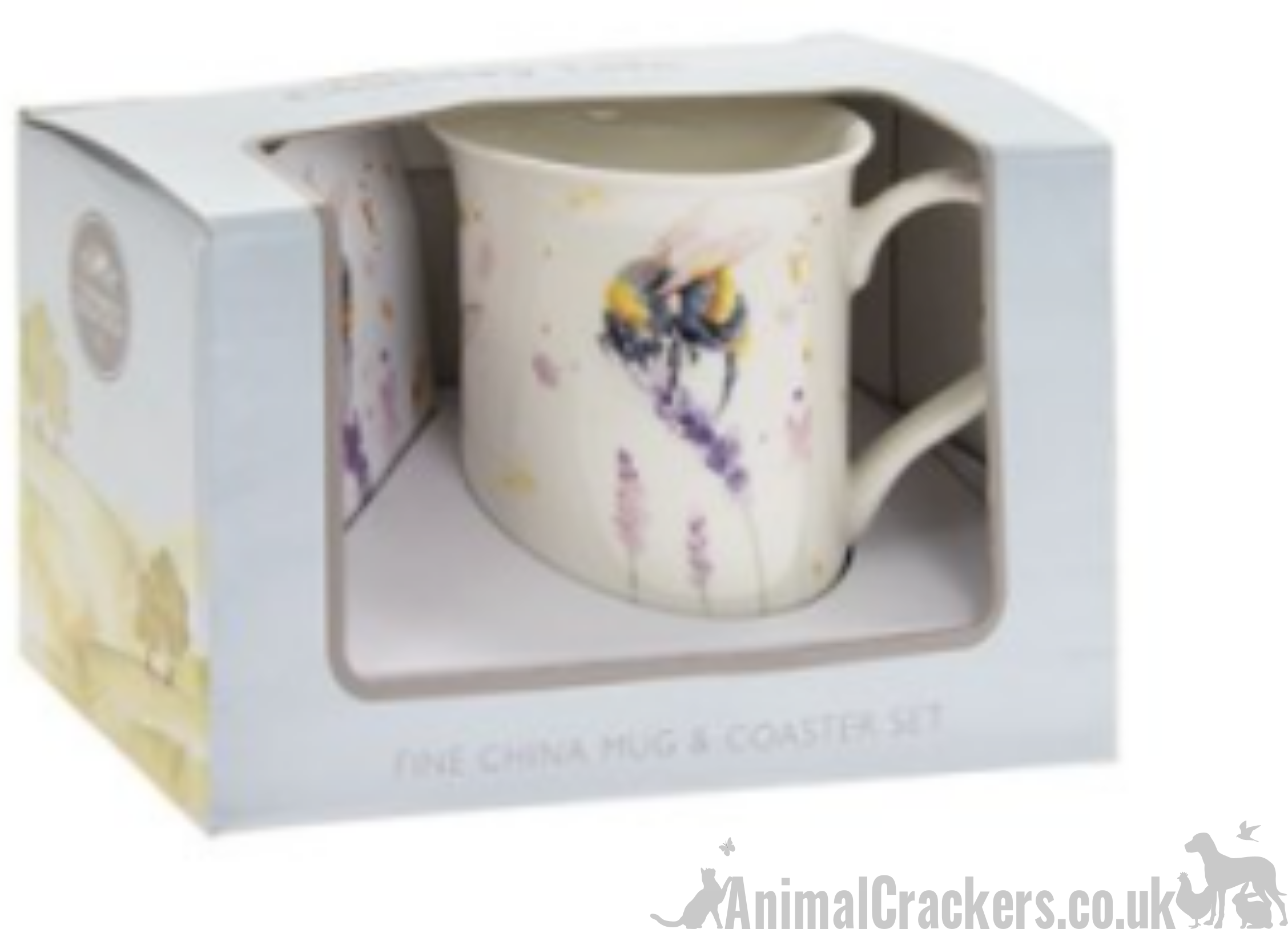 Leonardo Country Life Bees fine china Mug & Coaster set, great Bee lover gift, in quality gift box