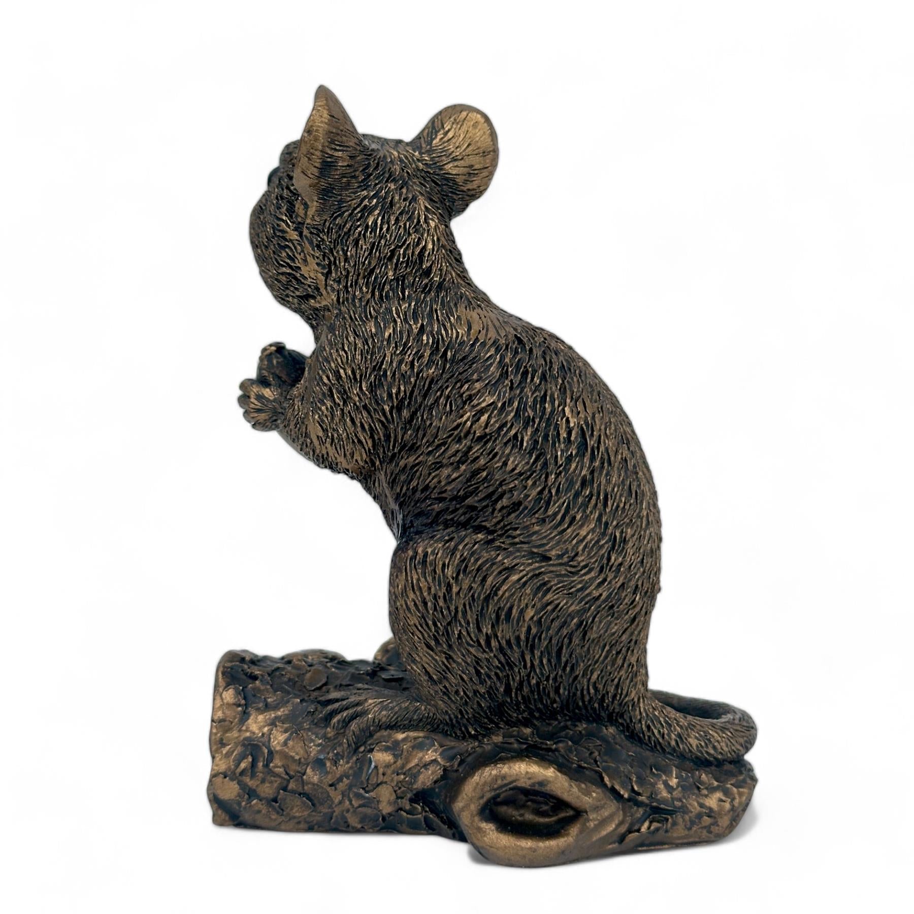 Mouse with Acorn figurine, Leonardo Reflections Bronzed range, boxed