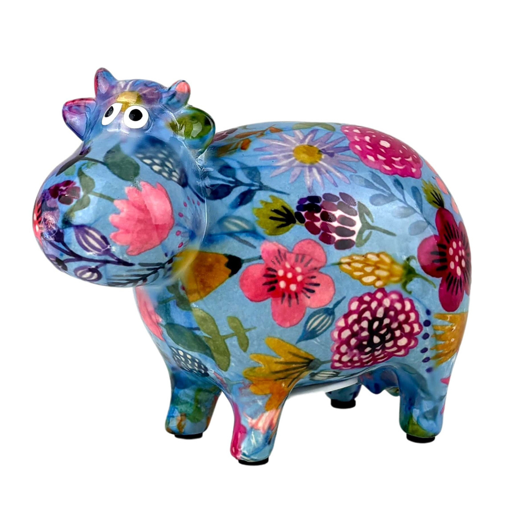 Pomme Pidou 'Bella' ceramic Cow shaped Money Box, 16cm, gift boxed (8 PACK)