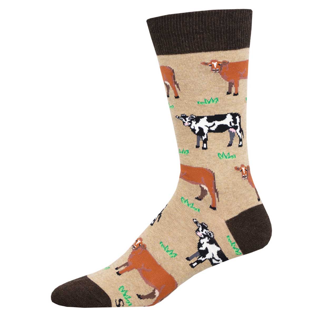 Socksmith Mooove Over 6 Pack - Cotton Crew Socks