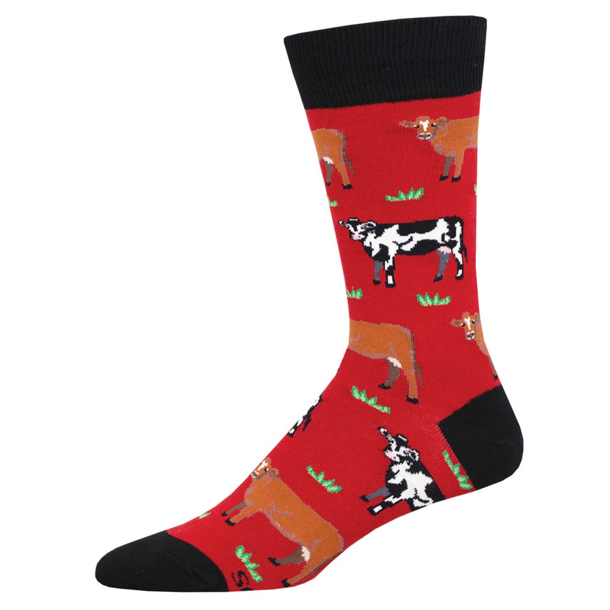 Socksmith Mooove Over 6 Pack - Cotton Crew Socks