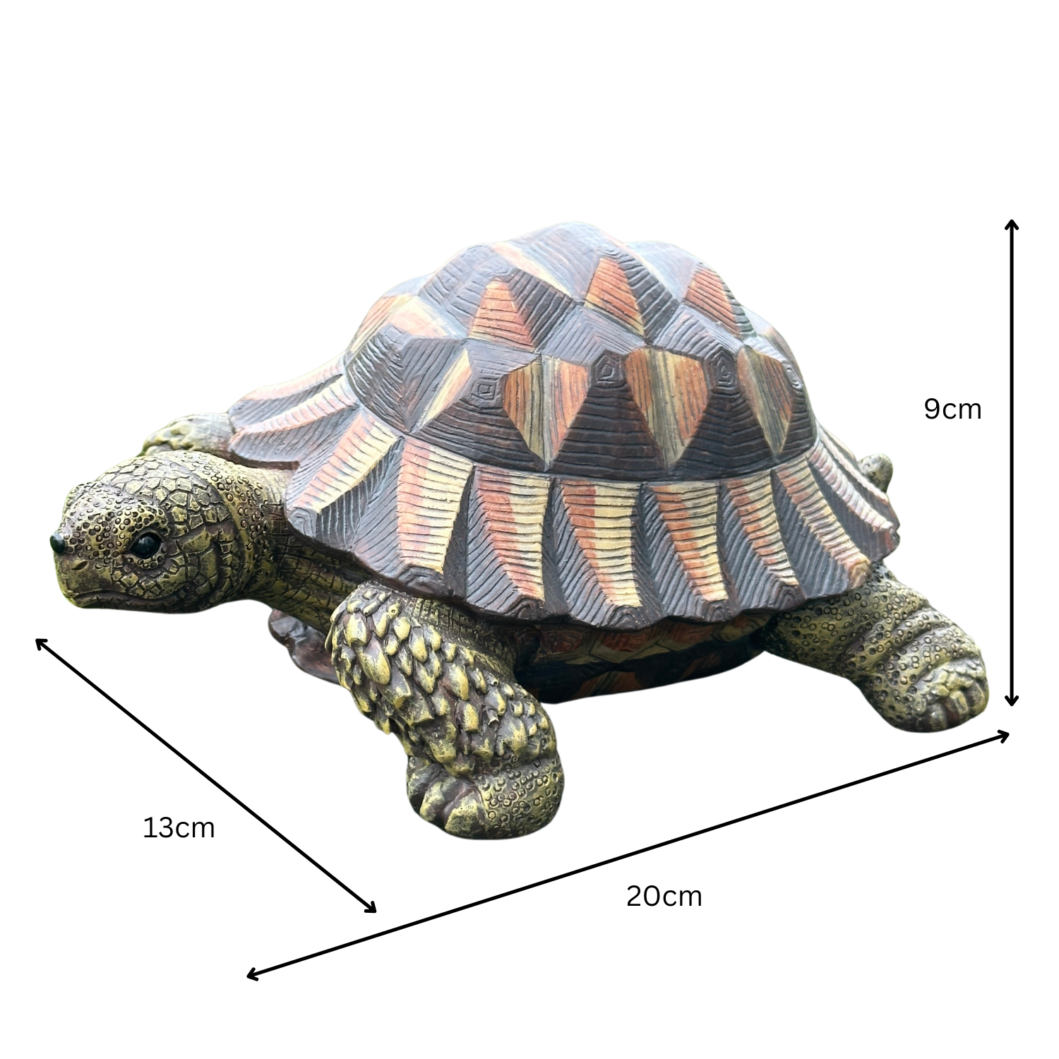 Animal Crackers realistic Tortoise figurine, length 20cm, gift boxed