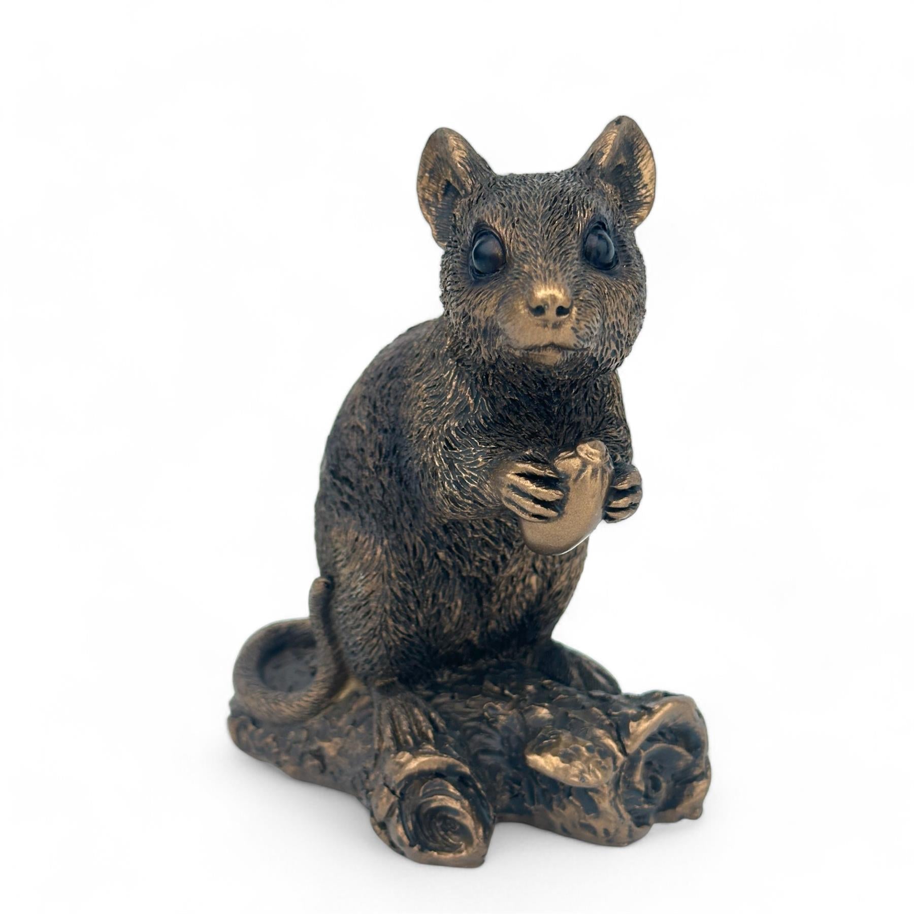 Mouse with Acorn figurine, Leonardo Reflections Bronzed range, boxed