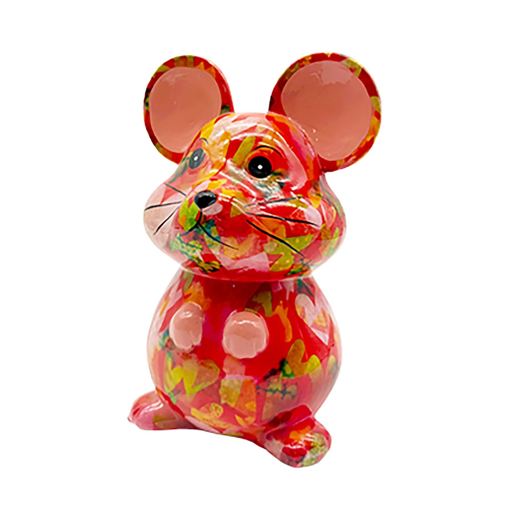 Pomme Pidou 'Martha' bright coloured ceramic Mouse shaped Money Box (Medium) (6  PACK, ASSORTED)