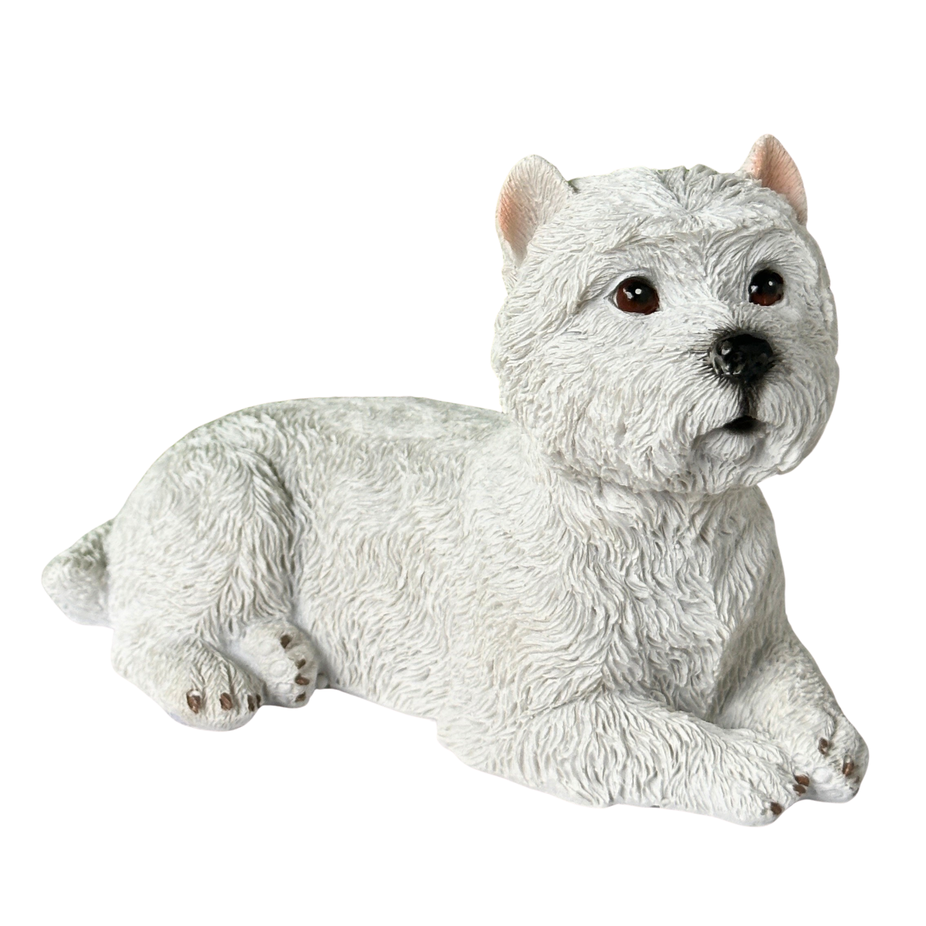 Realistic Laying West Highland Terrier figurine, 13cm, Gift Boxed