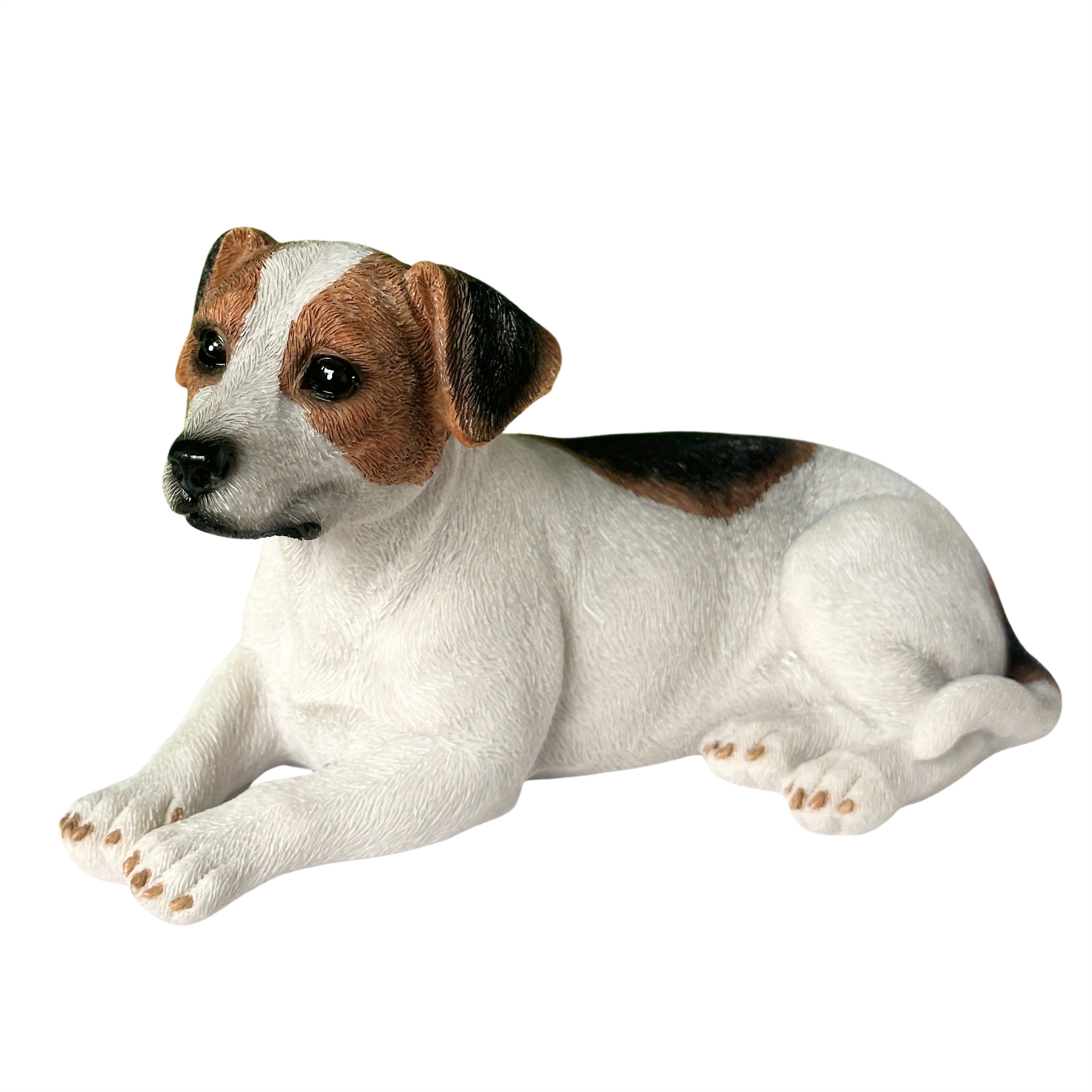 Realistic Laying Jack Russell Dog figurine, gift boxed