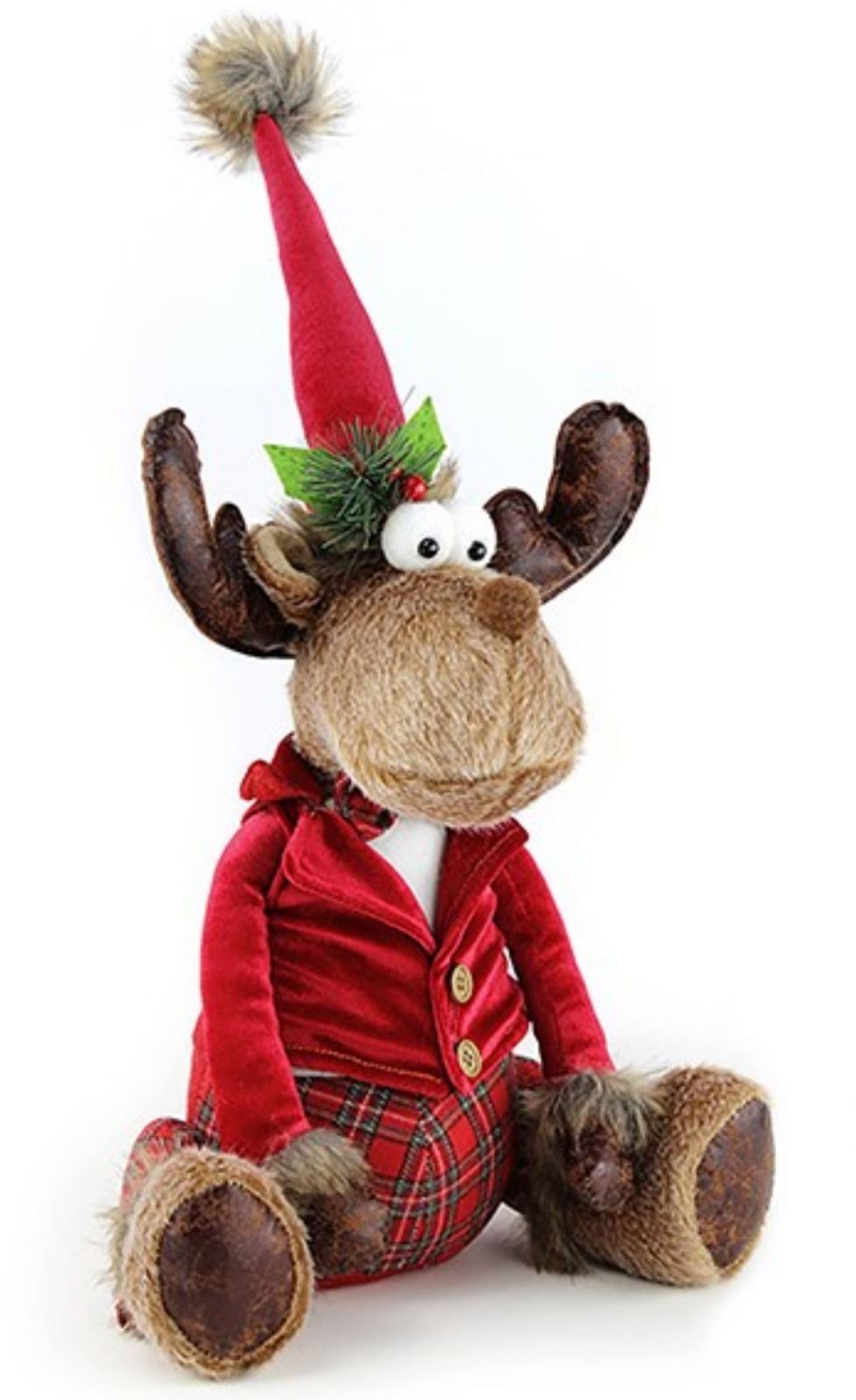 Plush Reindeer in festive outfits Christmas decoration - Reindeer in Jacket