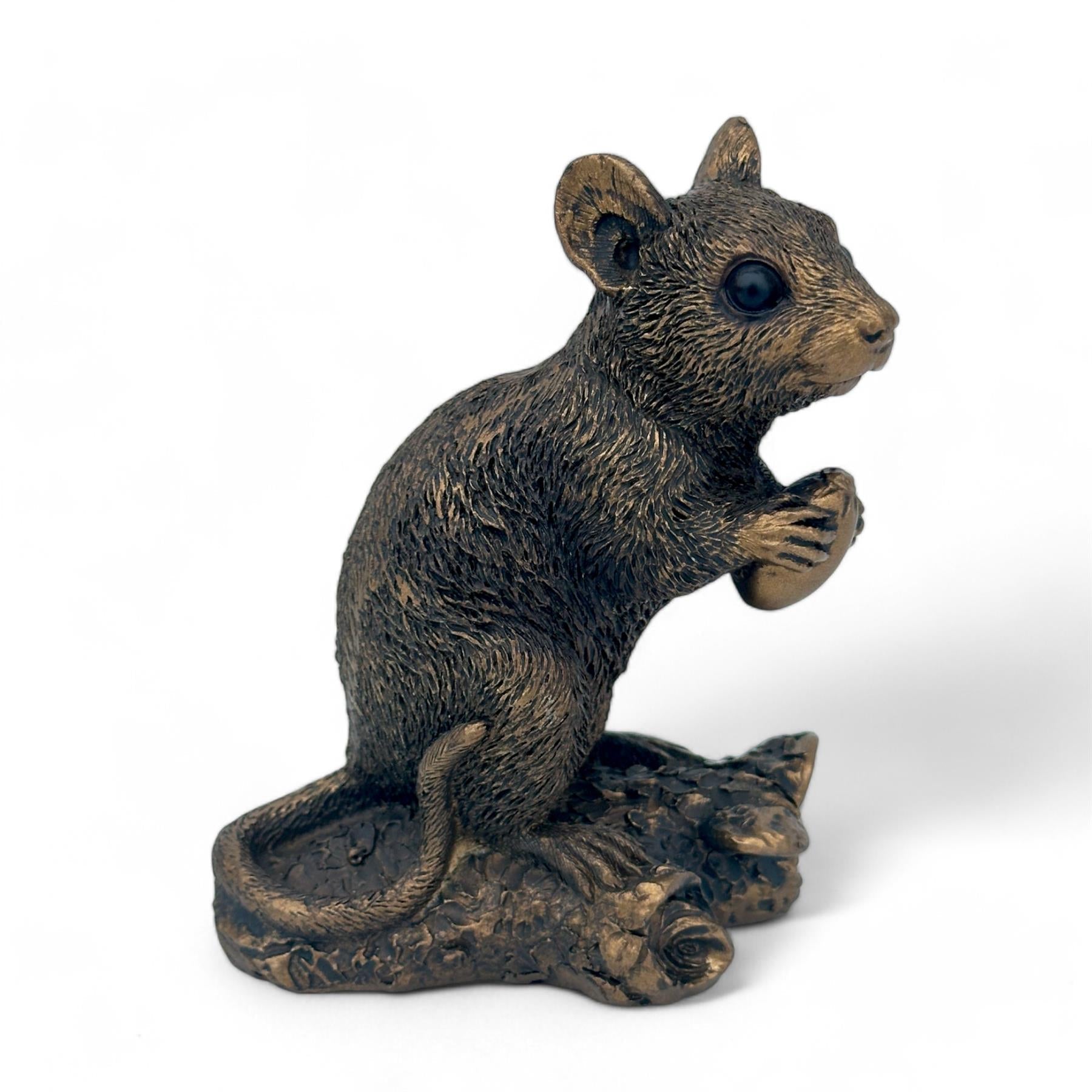 Mouse with Acorn figurine, Leonardo Reflections Bronzed range, boxed