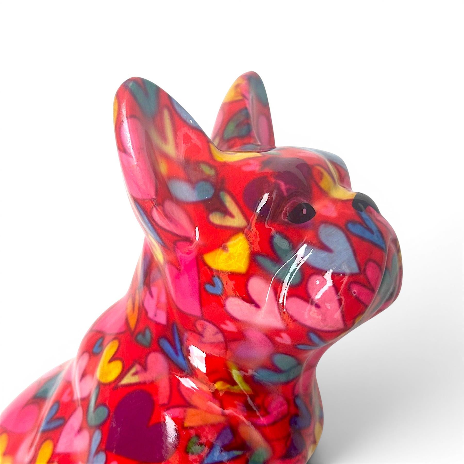 Pomme Pidou 'Valentino' French Bulldog With Love Hearts Pattern Ceramic Figurine