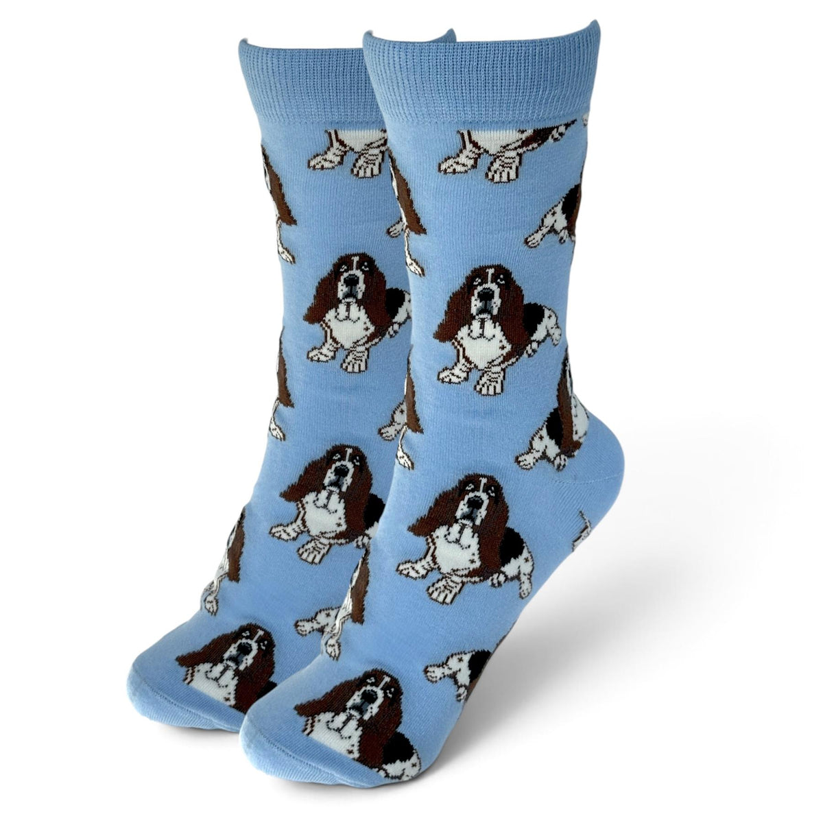 Women's Basset Hound Dog Socks, Plush Cotton Mix, One Size, With Gift Header/Hang Tag