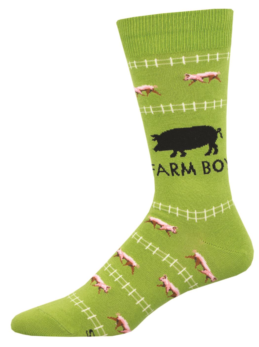 Socksmith 'Cow' design Men's quality Cotton mix crew socks, bright colours and fun design, one size (fits UK size 6.5 to 11.5)