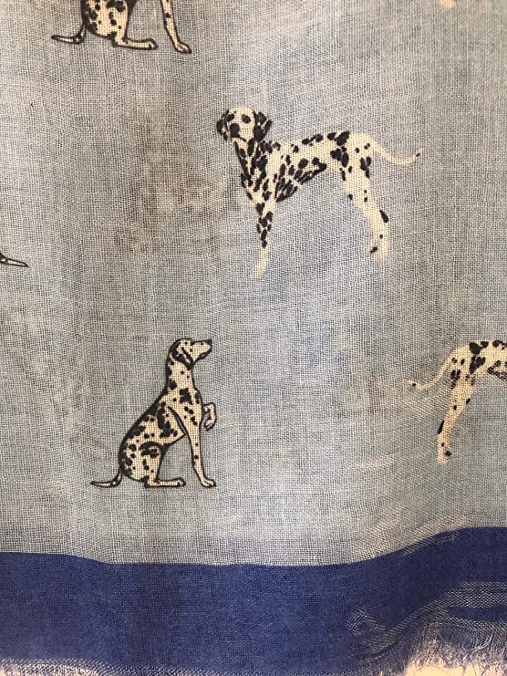 Ladies lightweight Dalmatian design Scarf Sarong in choice of colours, great Dog lover gift and stocking filler!