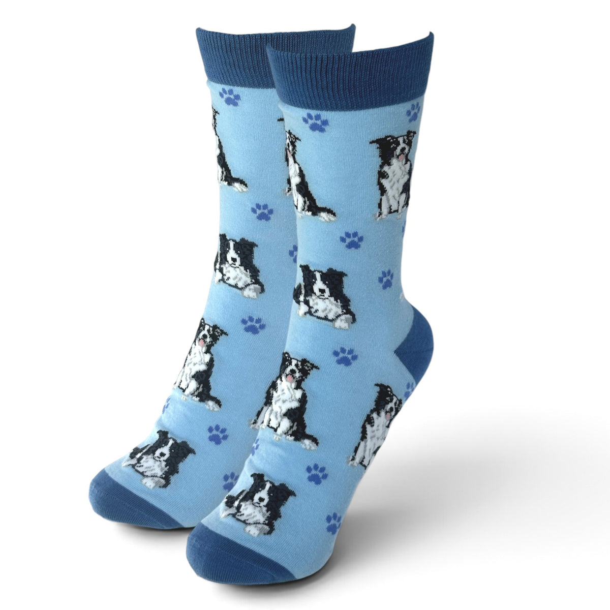 Women's Border Collie Socks, Plush Cotton Mix, One Size, With Gift Header/Hang Tag