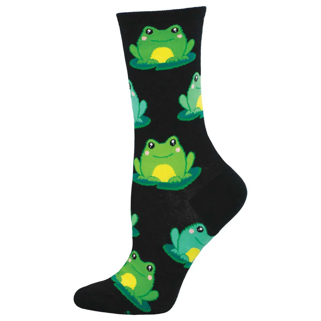 Socksmith Friendly Frogs 6 Pack - Cotton Crew Socks