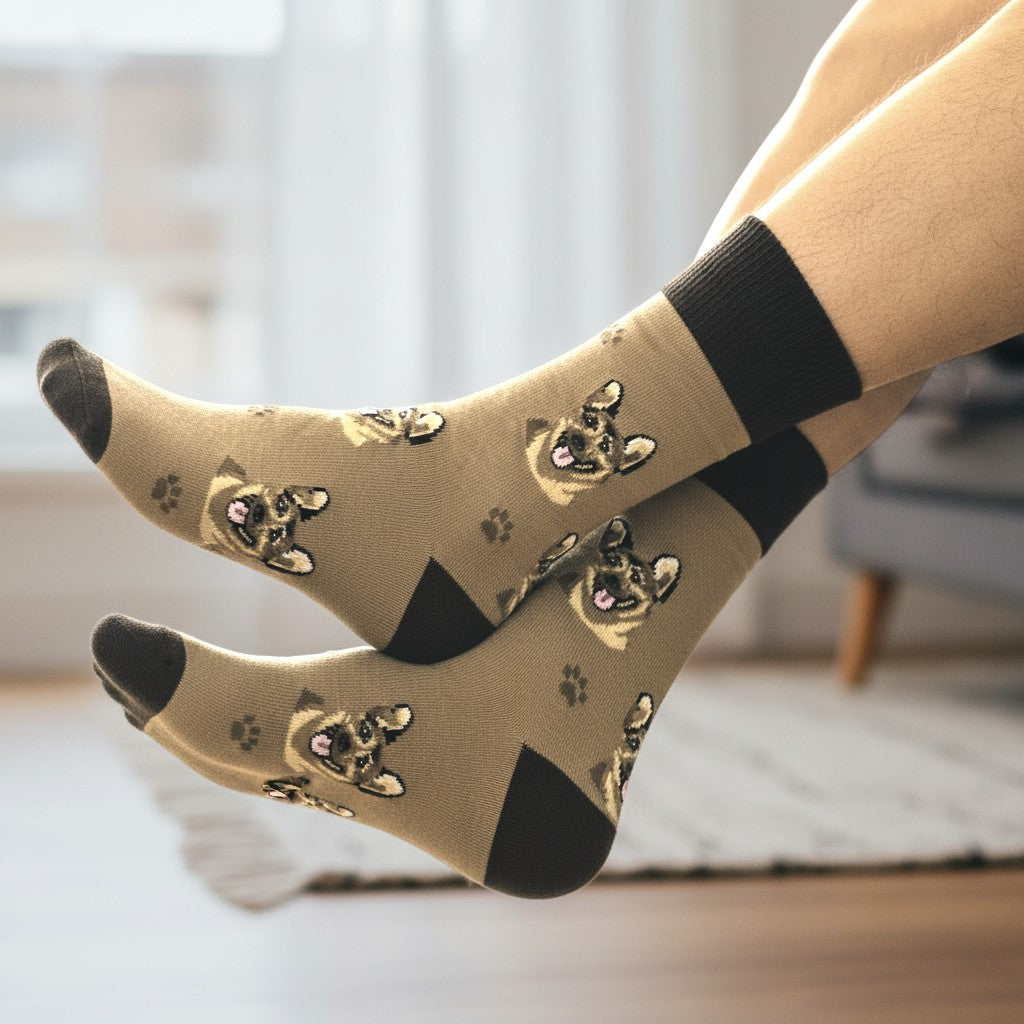 German Shepherd Dog socks Men's One Size, Quality Cotton Mix