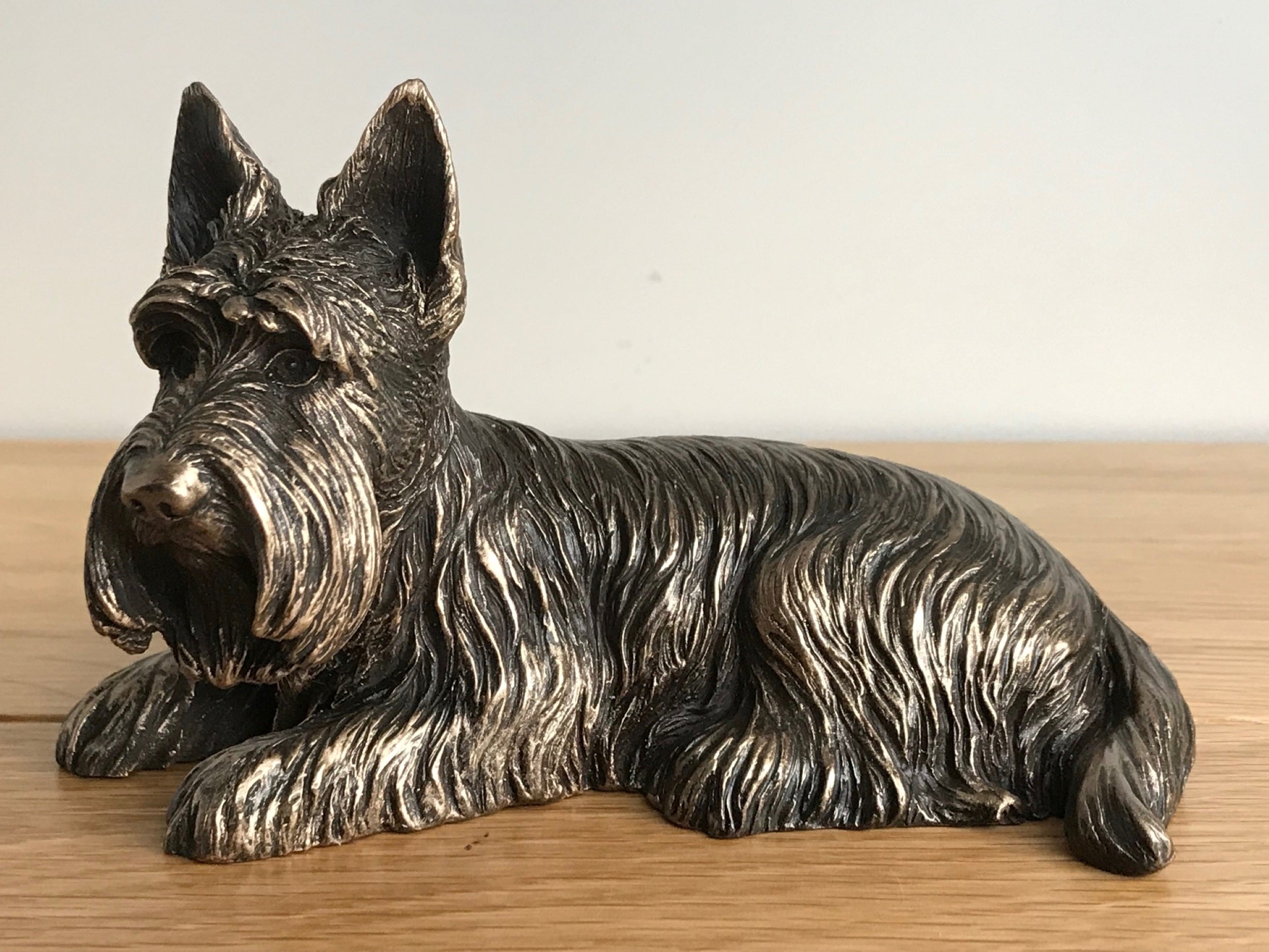 Bronze Scottish Terrier Beauchamp sculpture ornament figurine Scottie lover