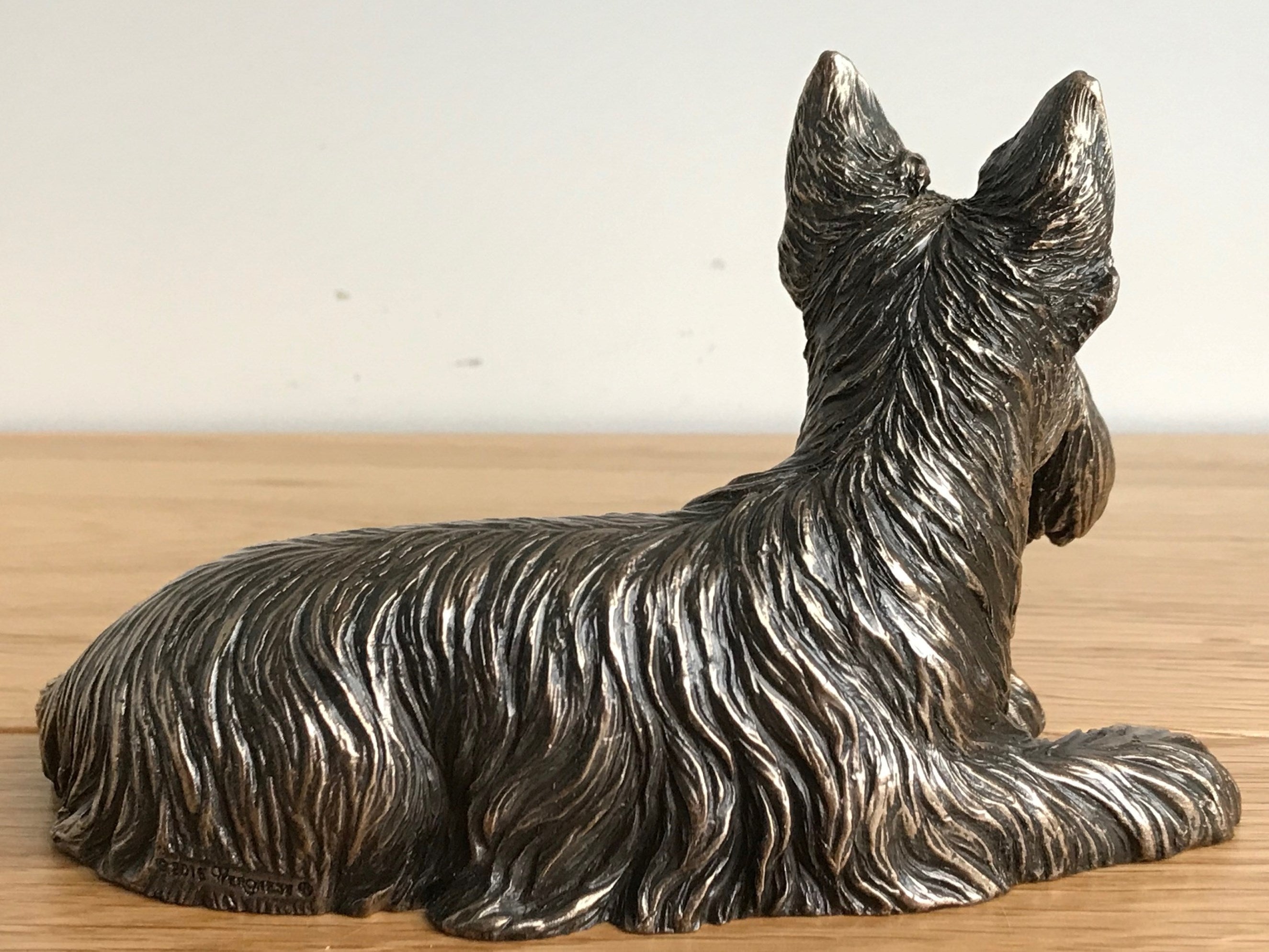 Bronze Scottish Terrier Beauchamp sculpture ornament figurine Scottie lover