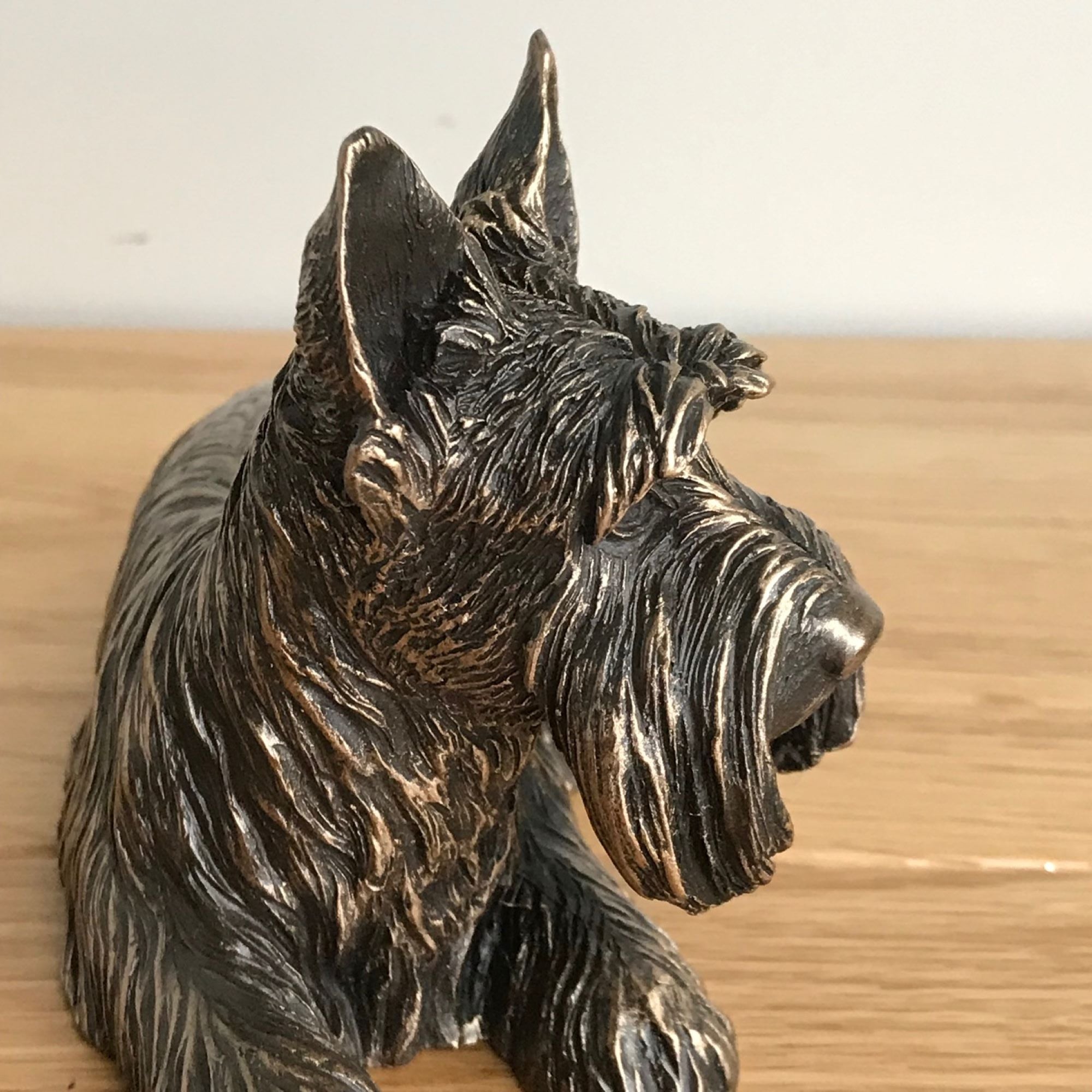 Bronze Scottish Terrier Beauchamp sculpture ornament figurine Scottie lover