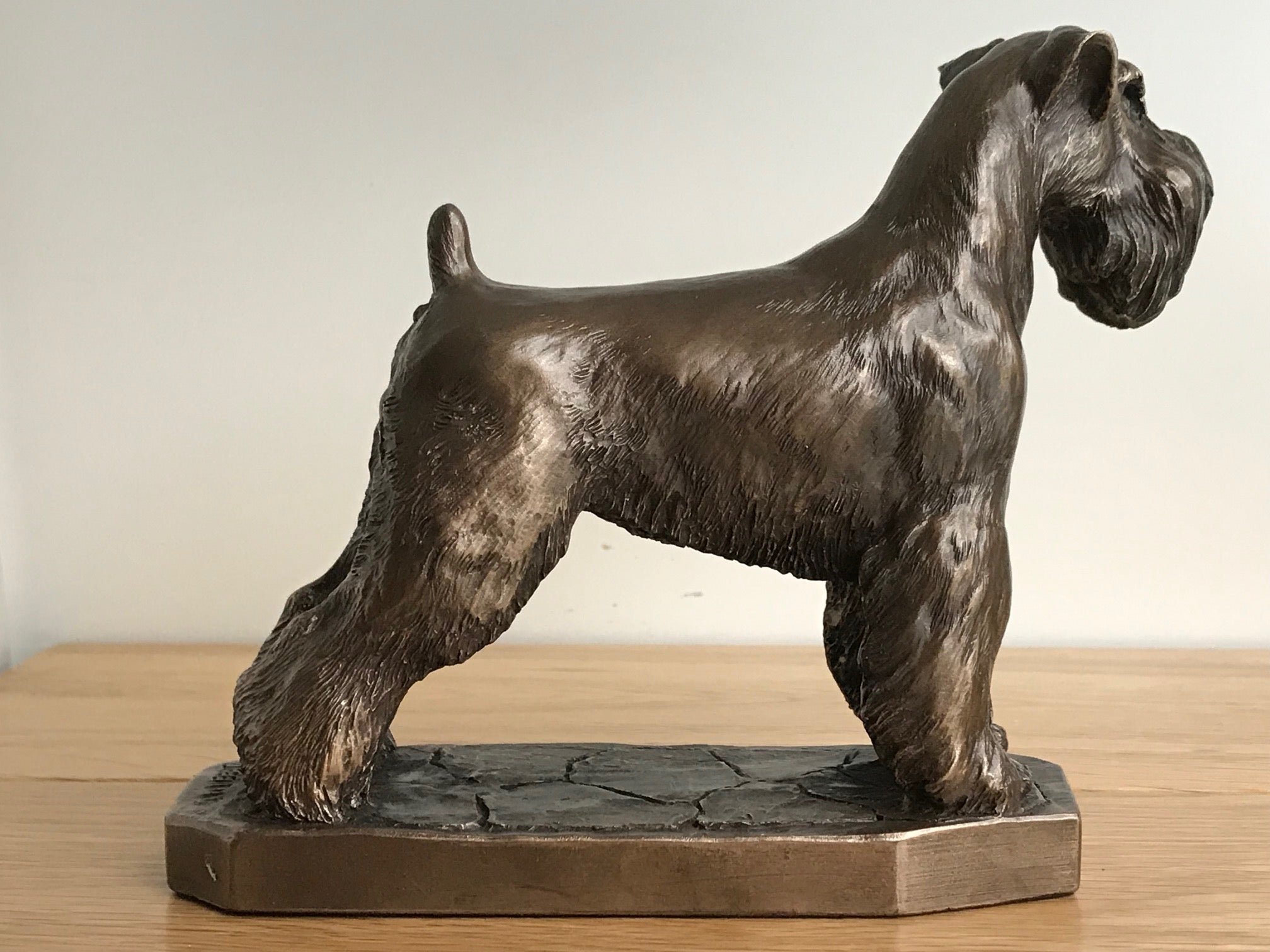 Bronze Schnauzer ornament figurine sculpture designed by David Geenty