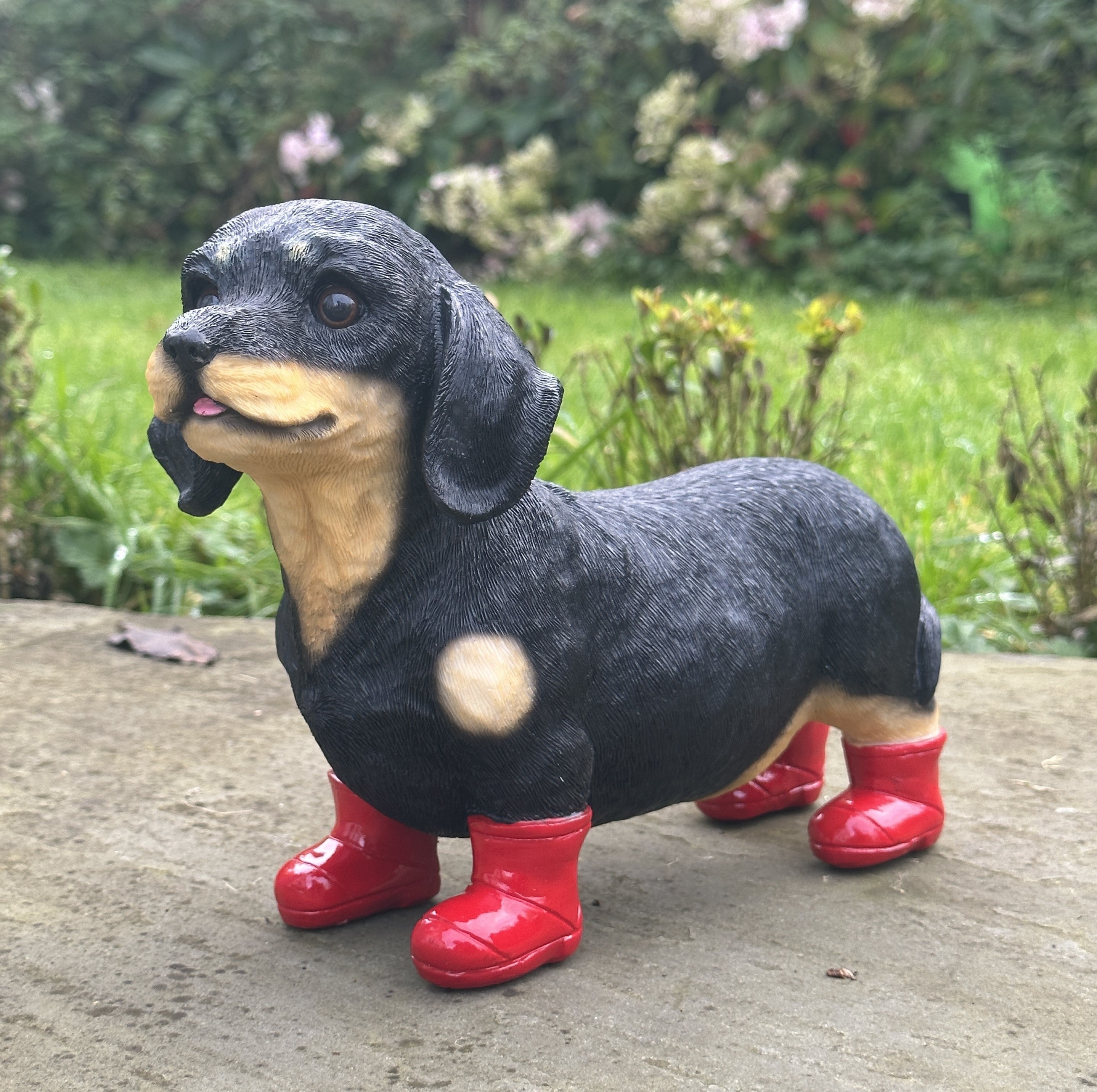 Dachshund in Red Wellington Boots ornament, great Sausage Dog lover gift