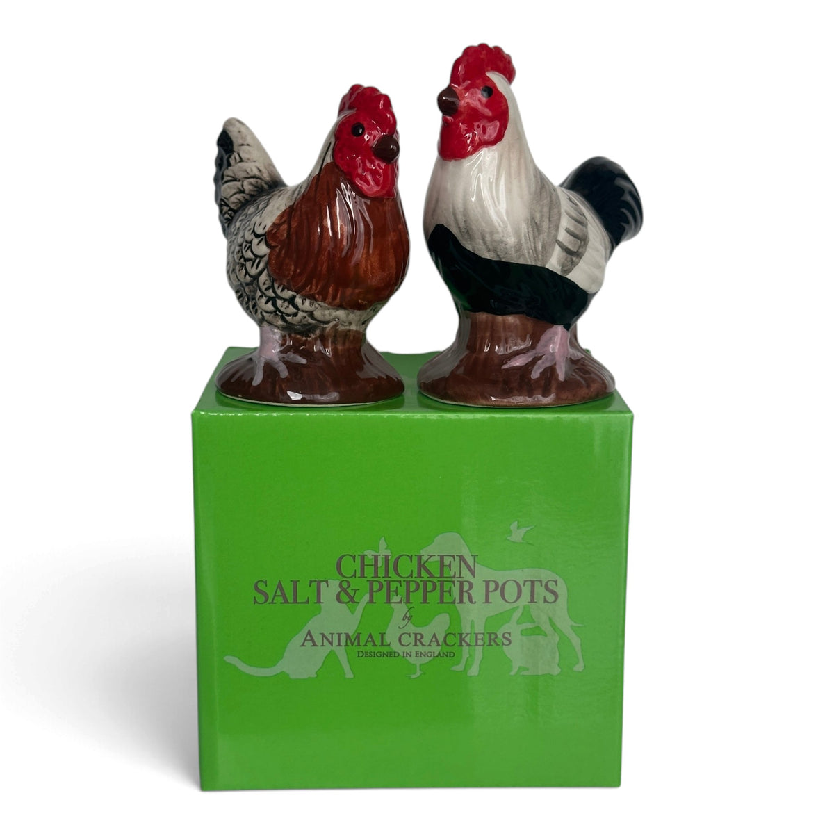 Chickens Design Ceramic Salt & Pepper Shaker Set, Gift Boxed